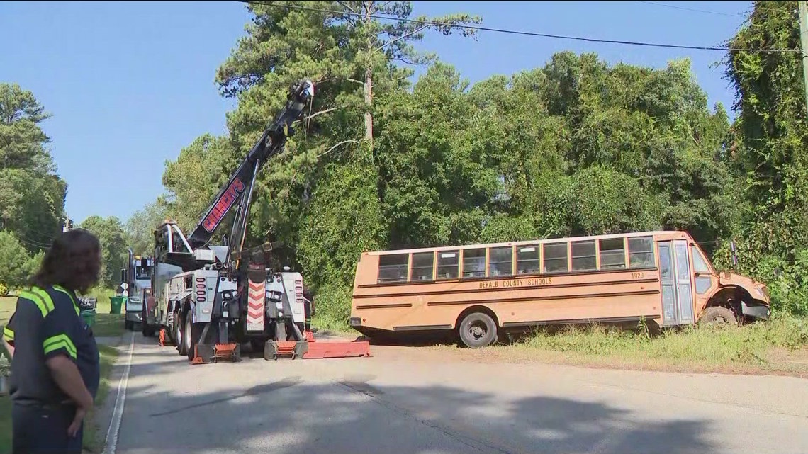 19 students taken to hospital after DeKalb school bus crashes into ...