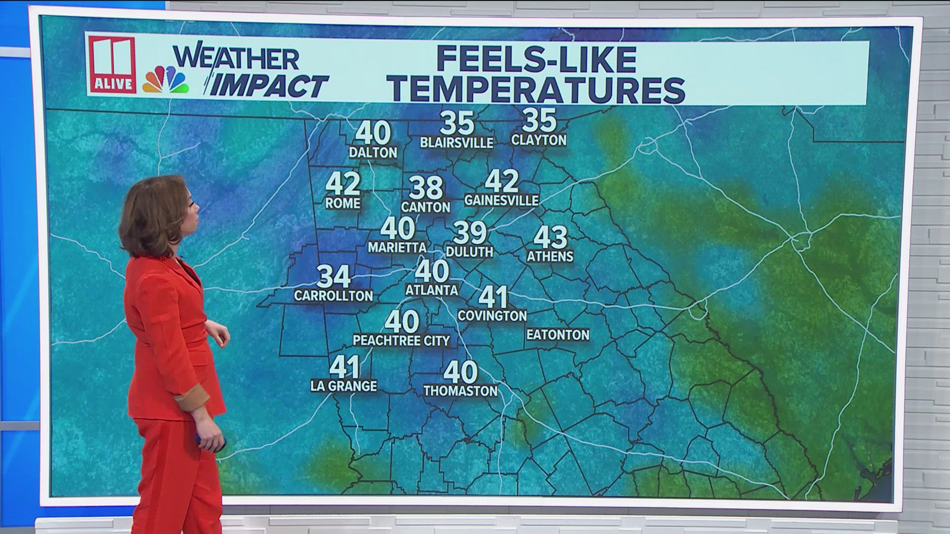 Blustery conditions through Friday. The weekend has cold mornings but bright afternoons.