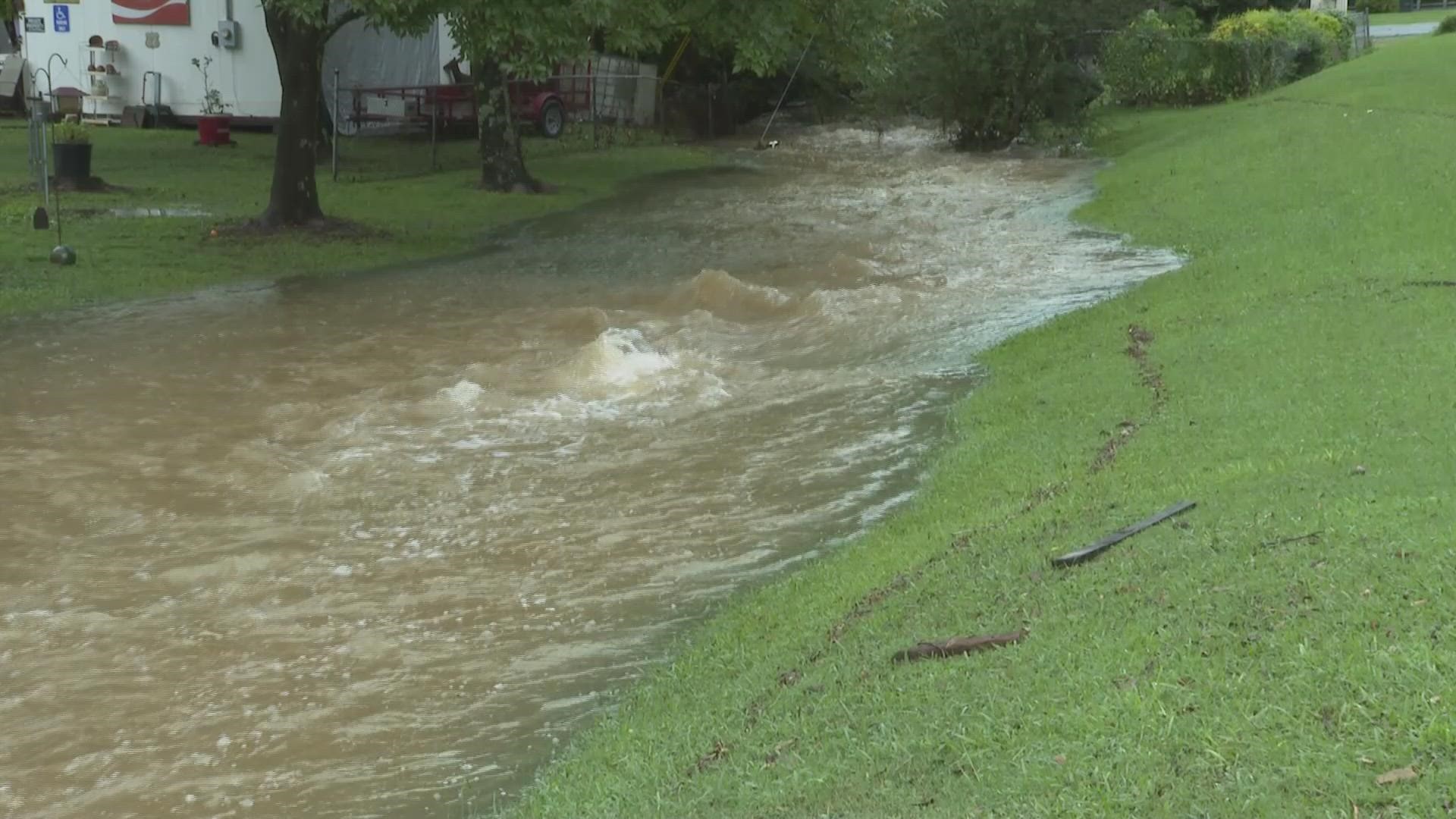 Here's a look at the flooding in Summerville, Georgia on Sunday, Sept. 4.