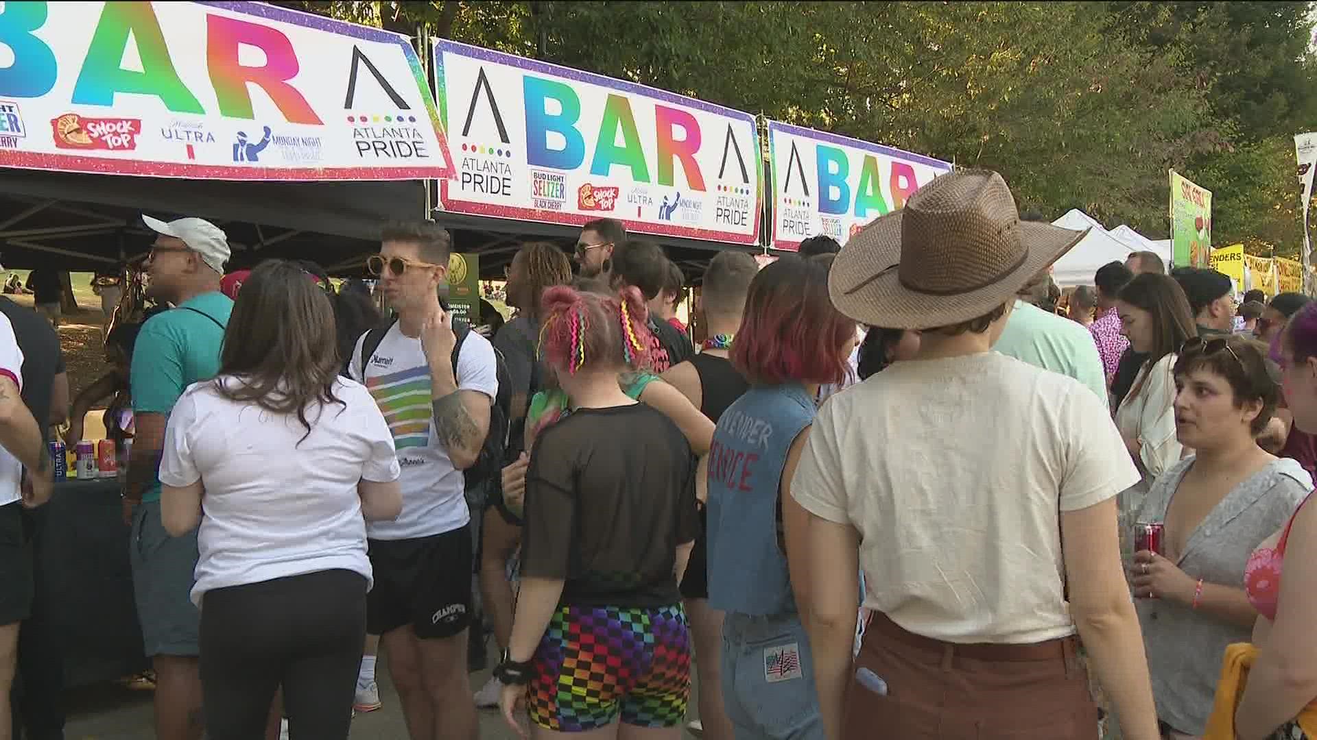 Around 350,000 people are expected to attend the festival and its almost 2 dozen events, including Atlanta's Pride Parade on Sunday.