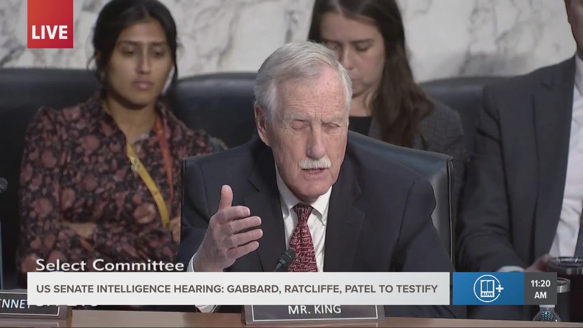 DNI Director Tulsi Gabbard was on the panel Tuesday with the Senate Intelligence Committee.