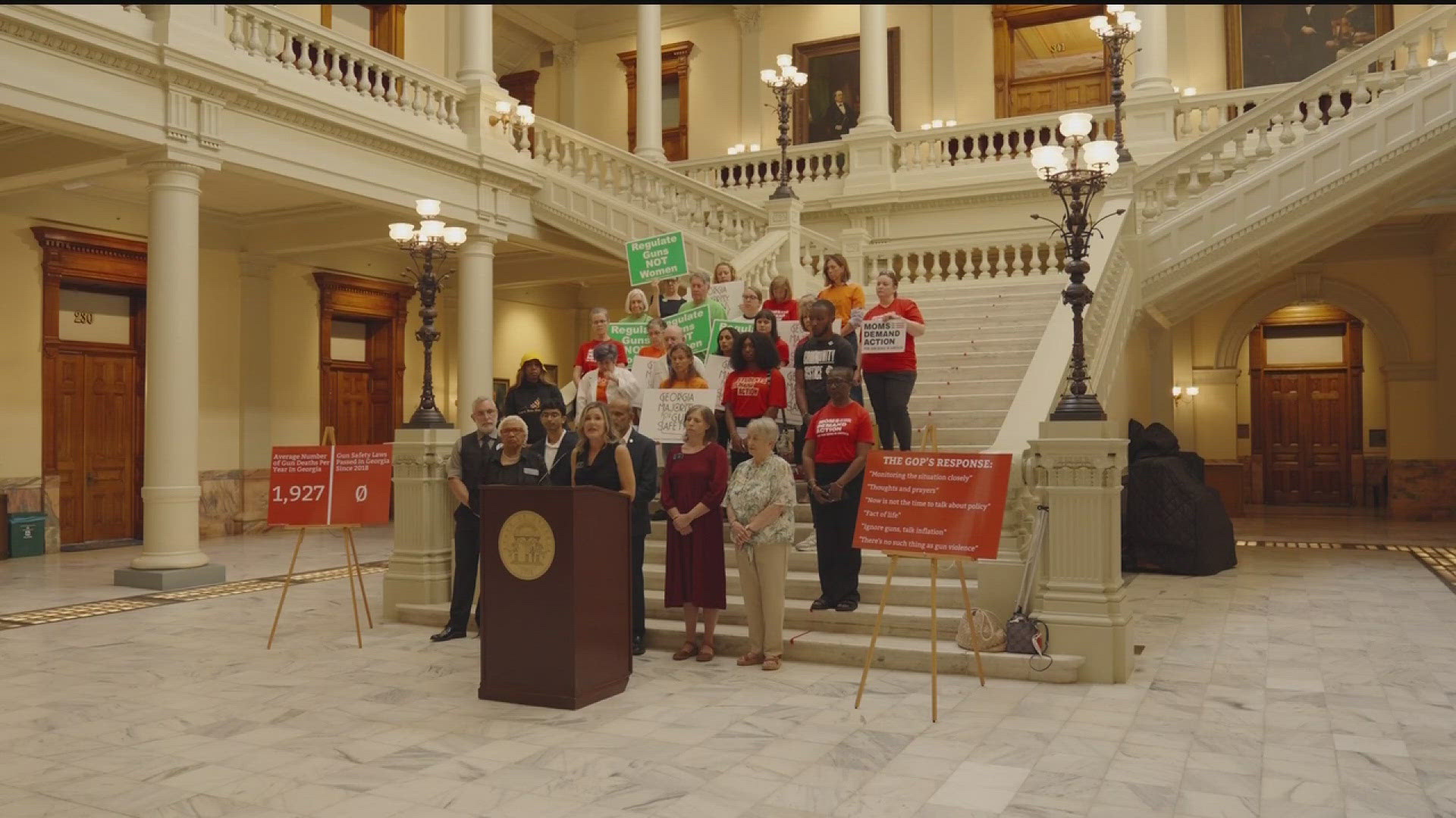 The event was held to highlight the current laws for Georgia and to ask elected leaders to do more to protect students.