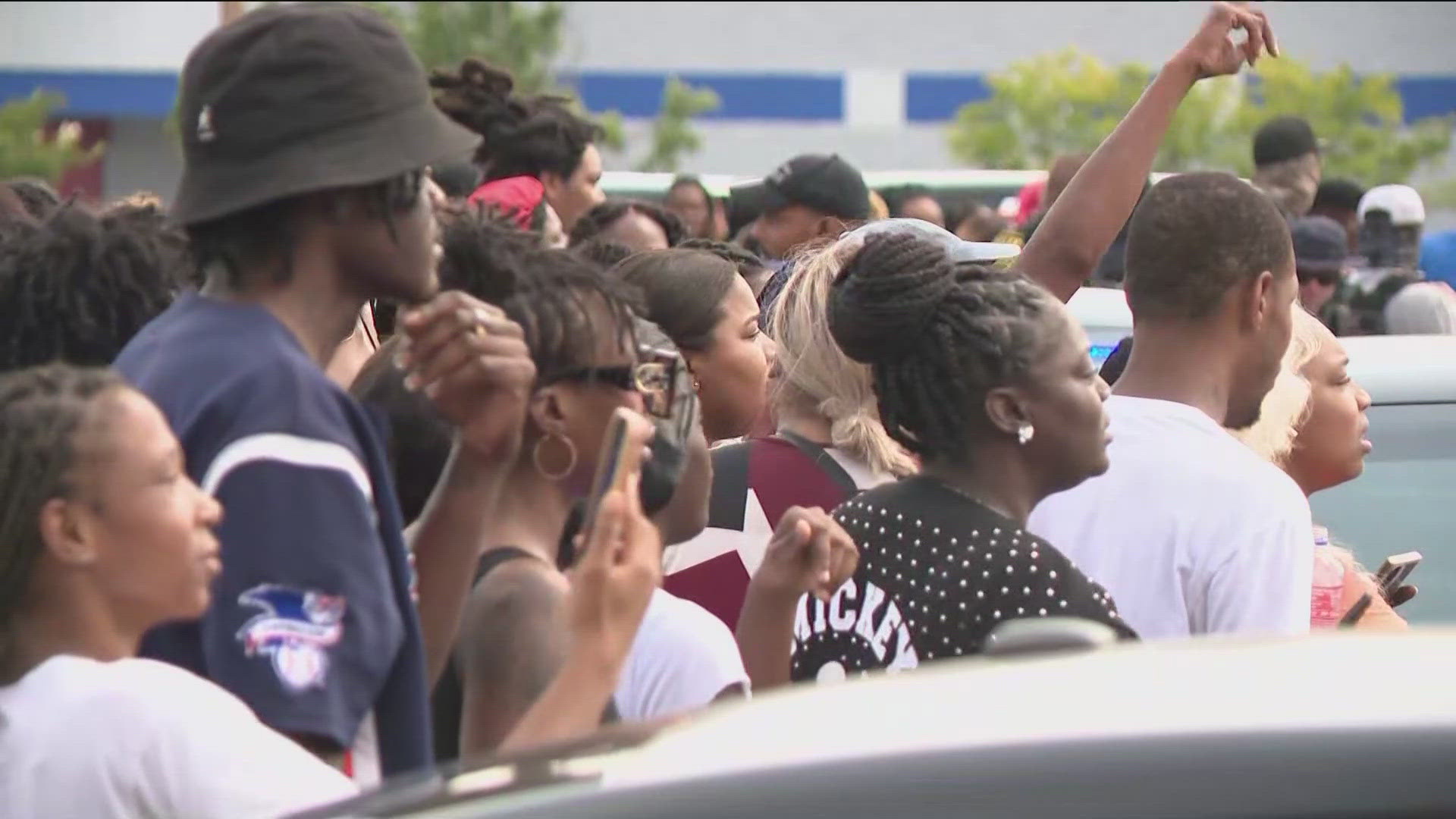 The merchandise, strewn about in the parking lot outside the store in Clayton County, caused a stir on Wednesday.