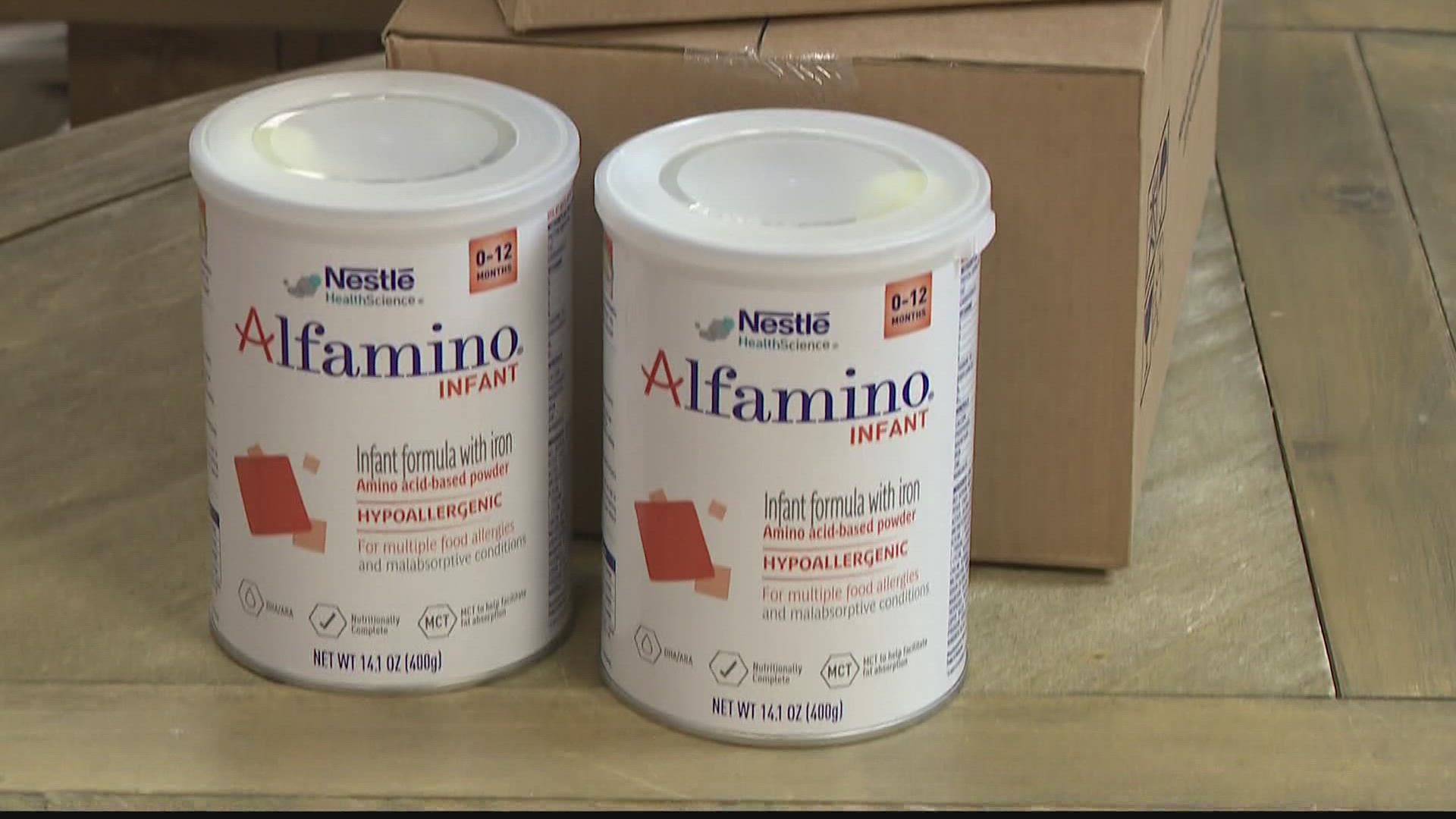 You're looking at new shipments of baby formula. That the supply bank just distributed to local families today.
