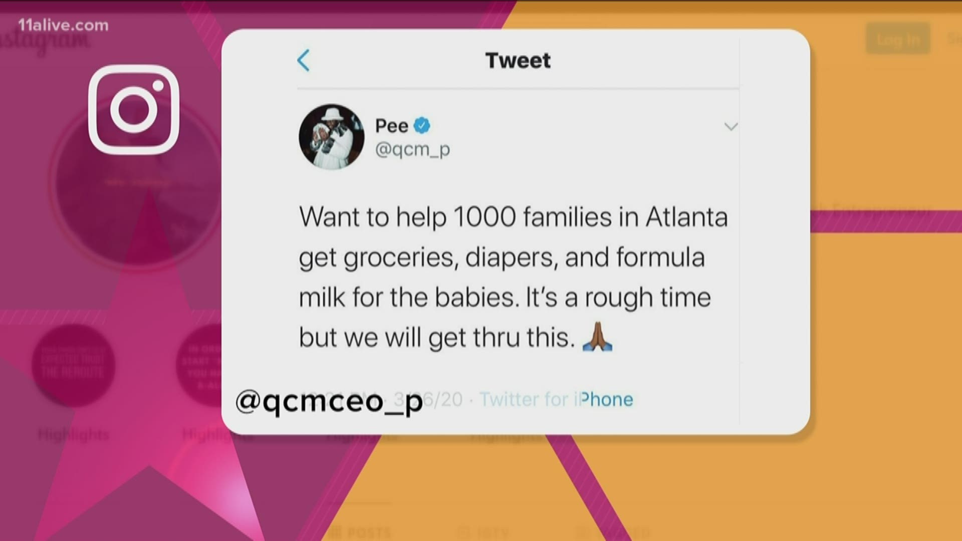 Pee from Quality Control wants to help 1,000 families in Atlanta through Goodr.