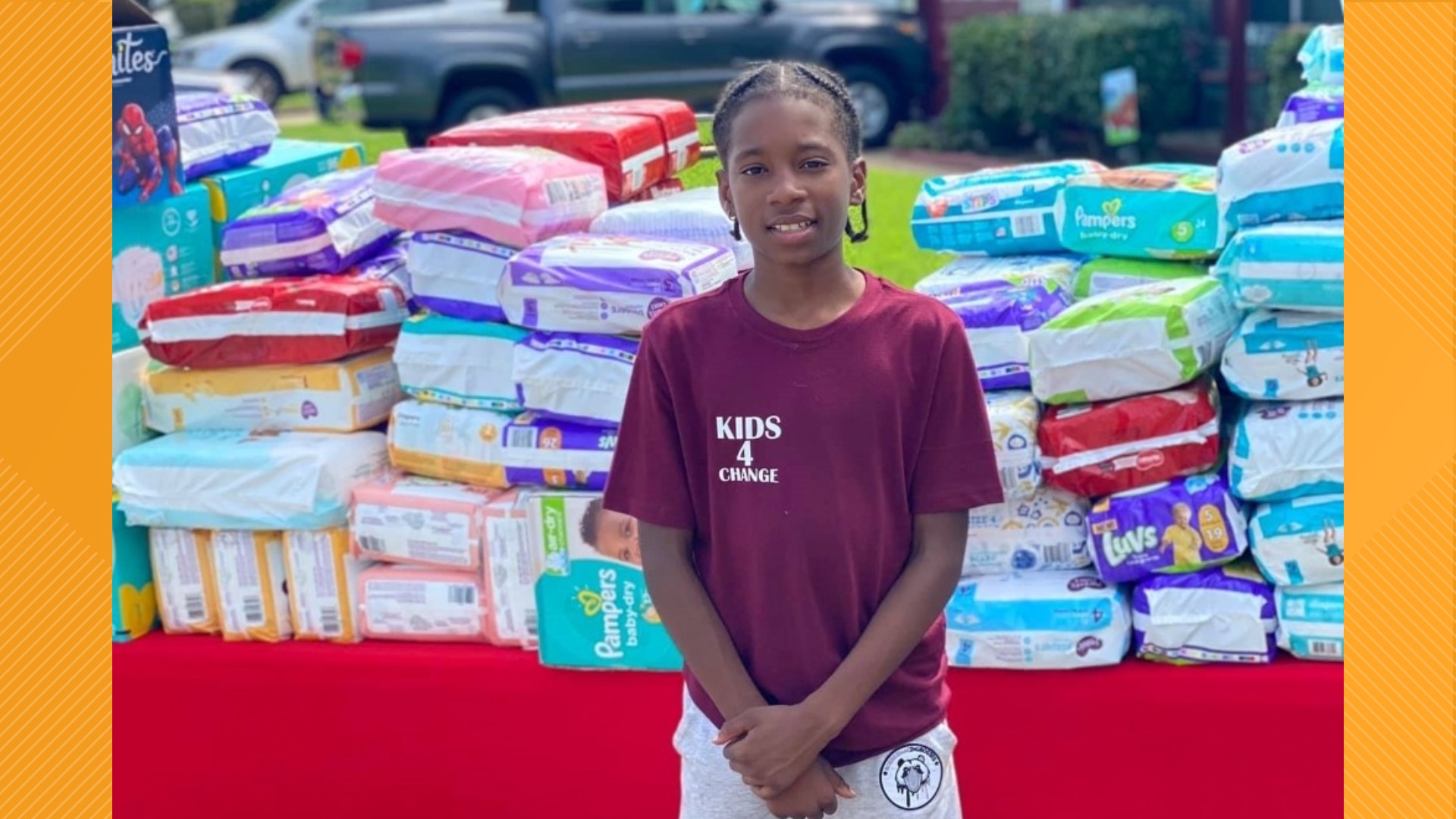 Diaper Drive! Eleven-year-old Cartier Carey started a lemonade stand and raised big bucks for moms in need during the pandemic and beyond.