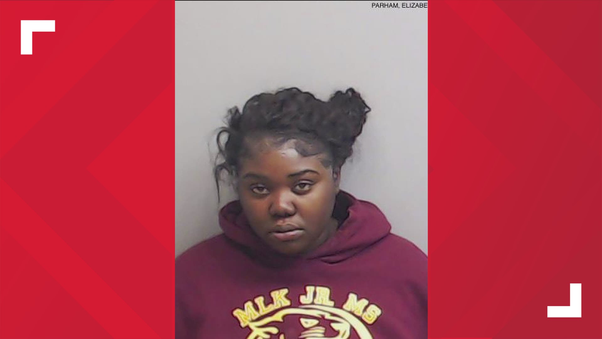 Police said Elizabeth Parham is charged with multiple charges that including being a party to the crime of felony murder.
