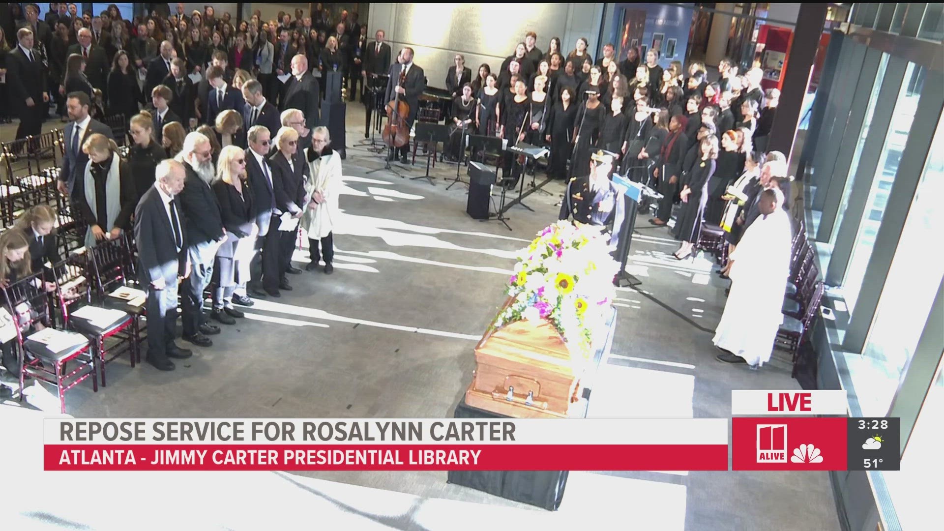 The first of several observances this week to honor the life of former First Lady Rosalynn Carter is taking place.