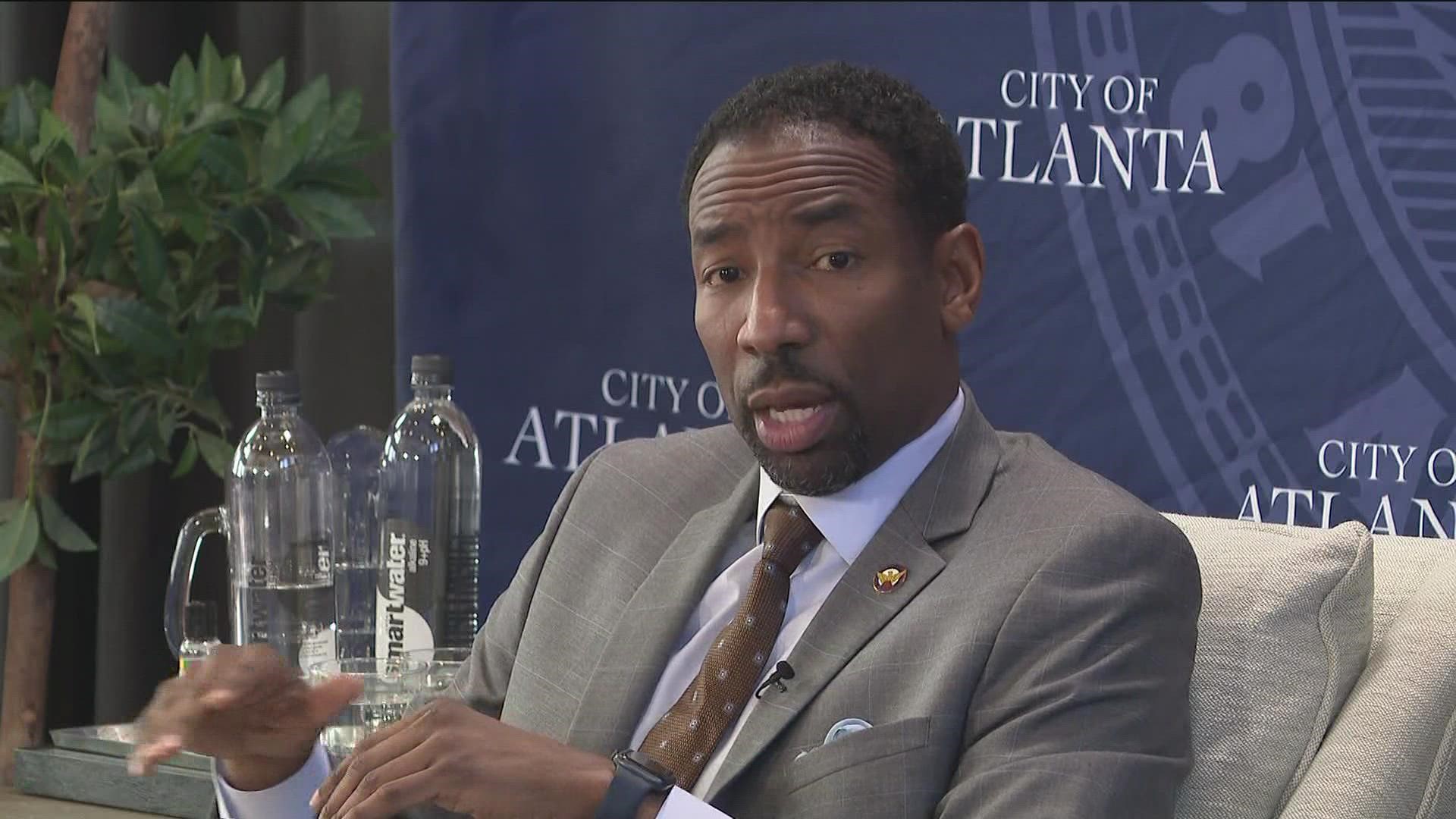 Atlanta mayor says he's focusing on affordable housing, re-opening city hall, and keeping crime low to ensure Buckhead residents don't want to leave.