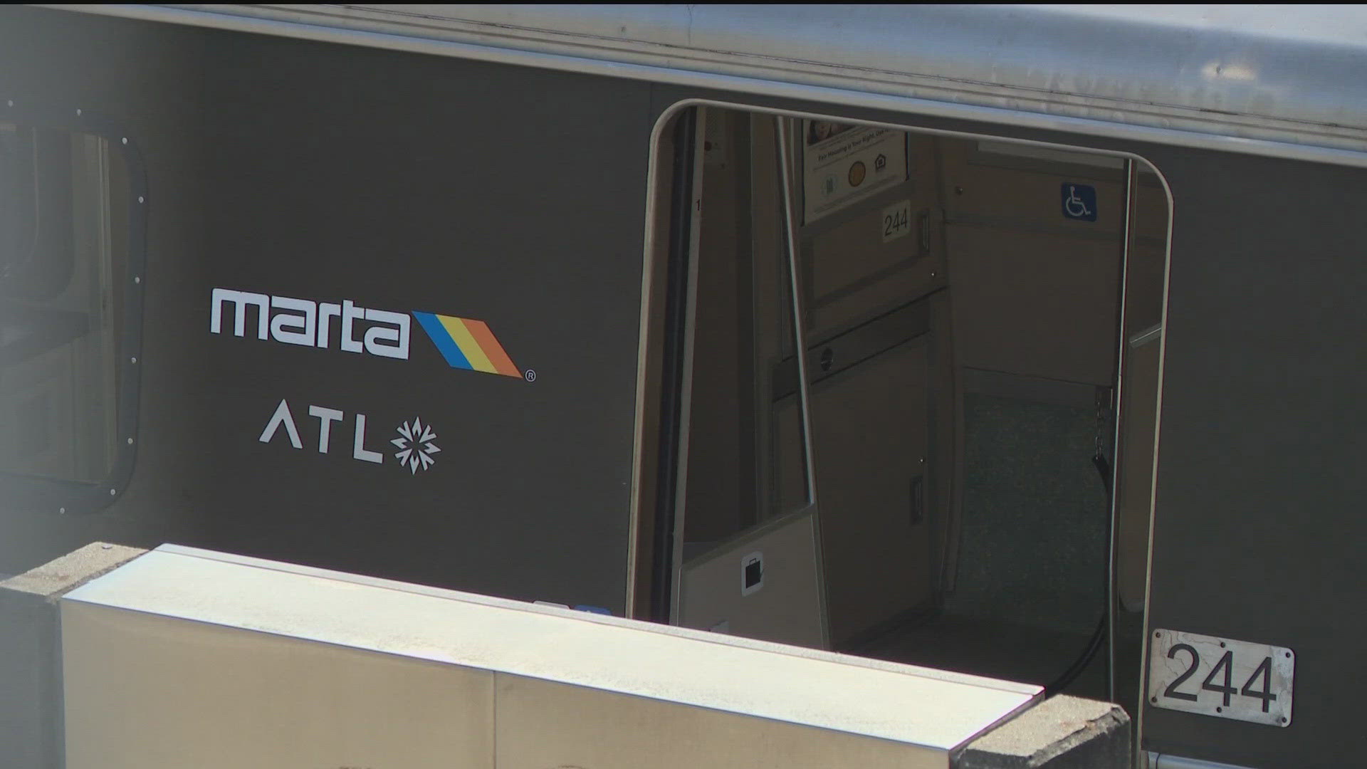 MARTA Police are searching for a suspect who they said shot two people Sunday afternoon during an attempted armed robbery.