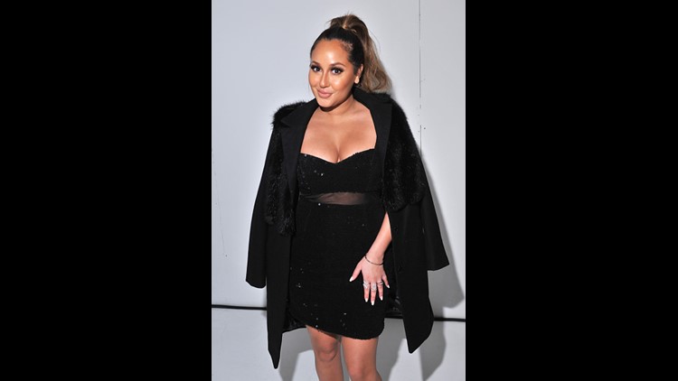 adrienne bailon black dress Women's Genuine Leather Celebrity Adrienne Bailon Black Dress