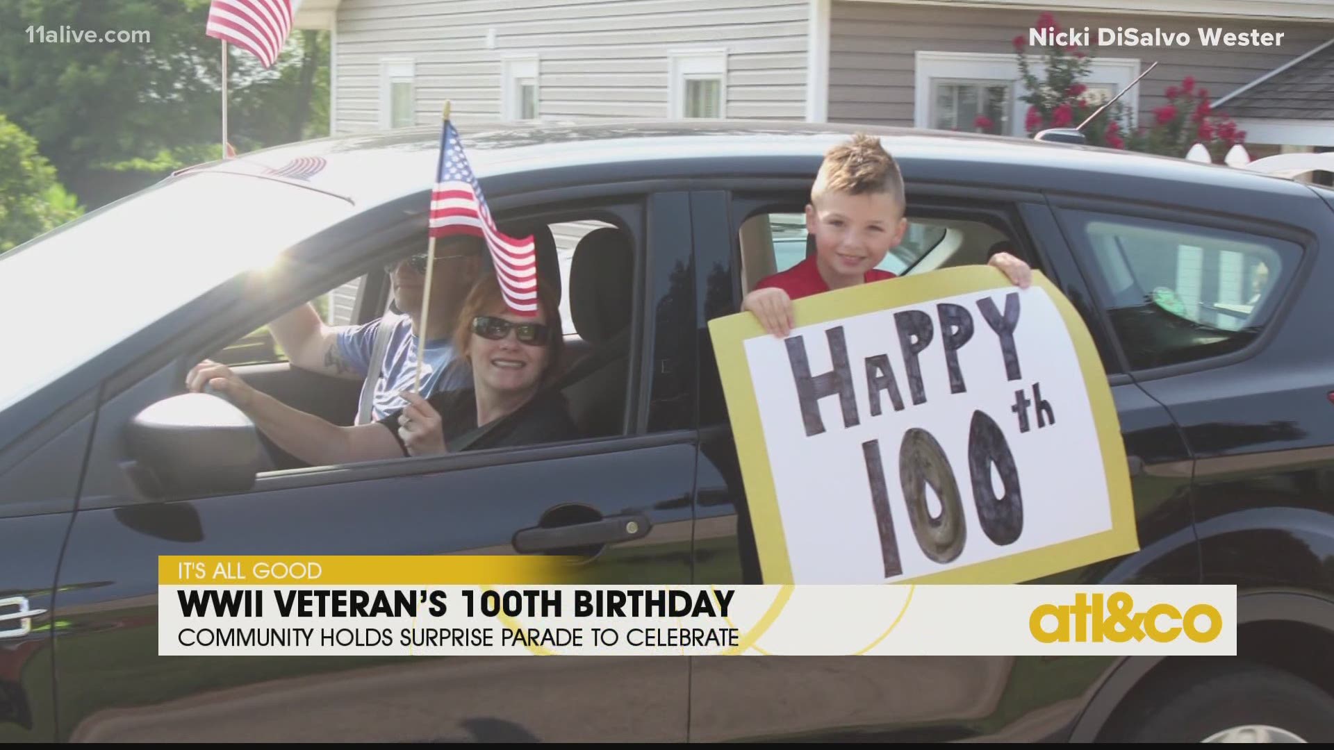 A community came together for a surprise parade to celebrate their veteran neighbor's big birthday.