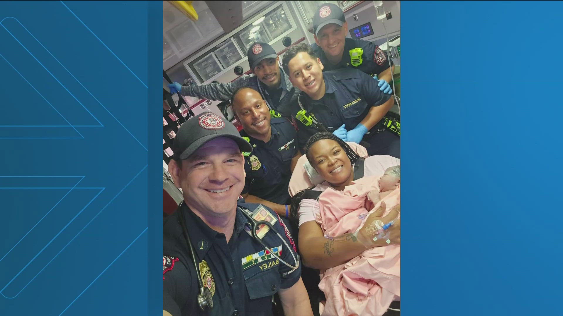 Fire and emergency services posted this picture to Facebook welcoming the sweet baby in the ambulance.