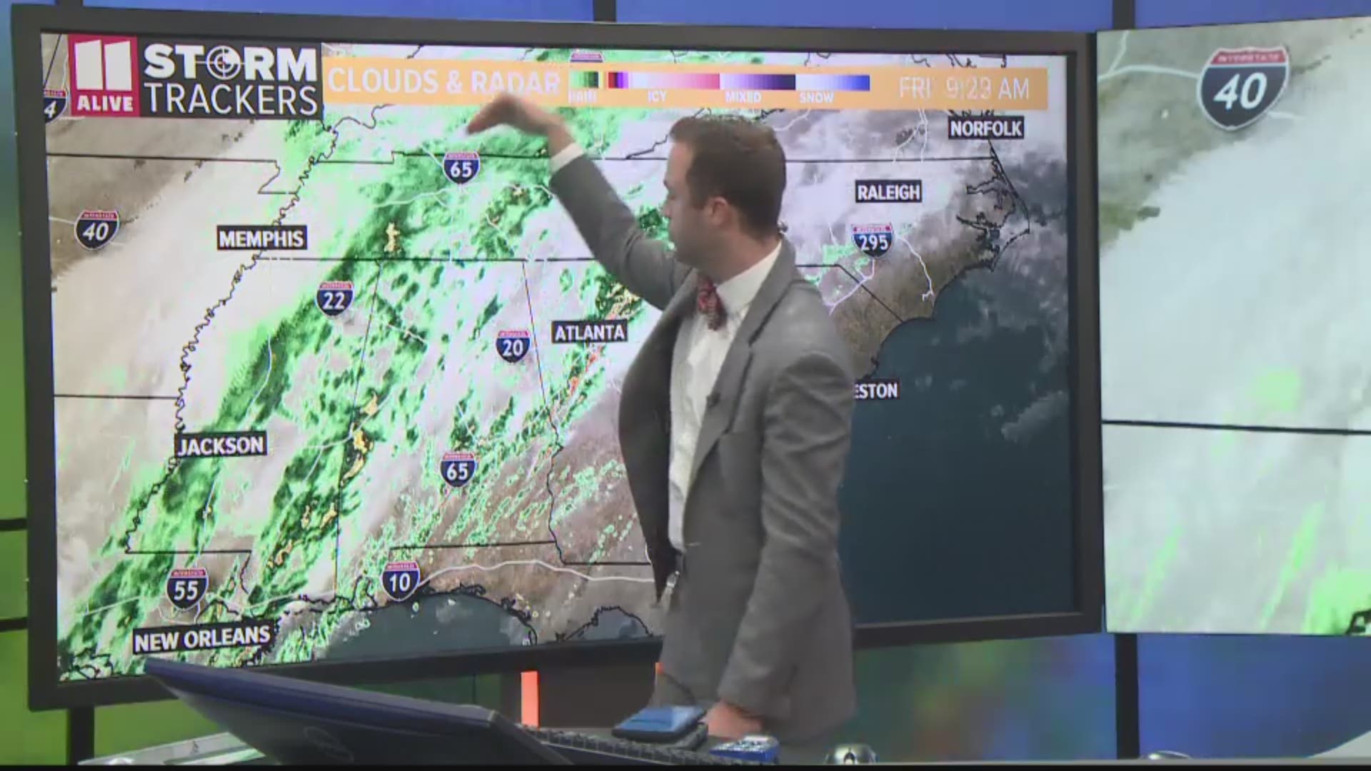 11Alive Meteorologist Wes Peery walks through weather moving through the area on January 3.