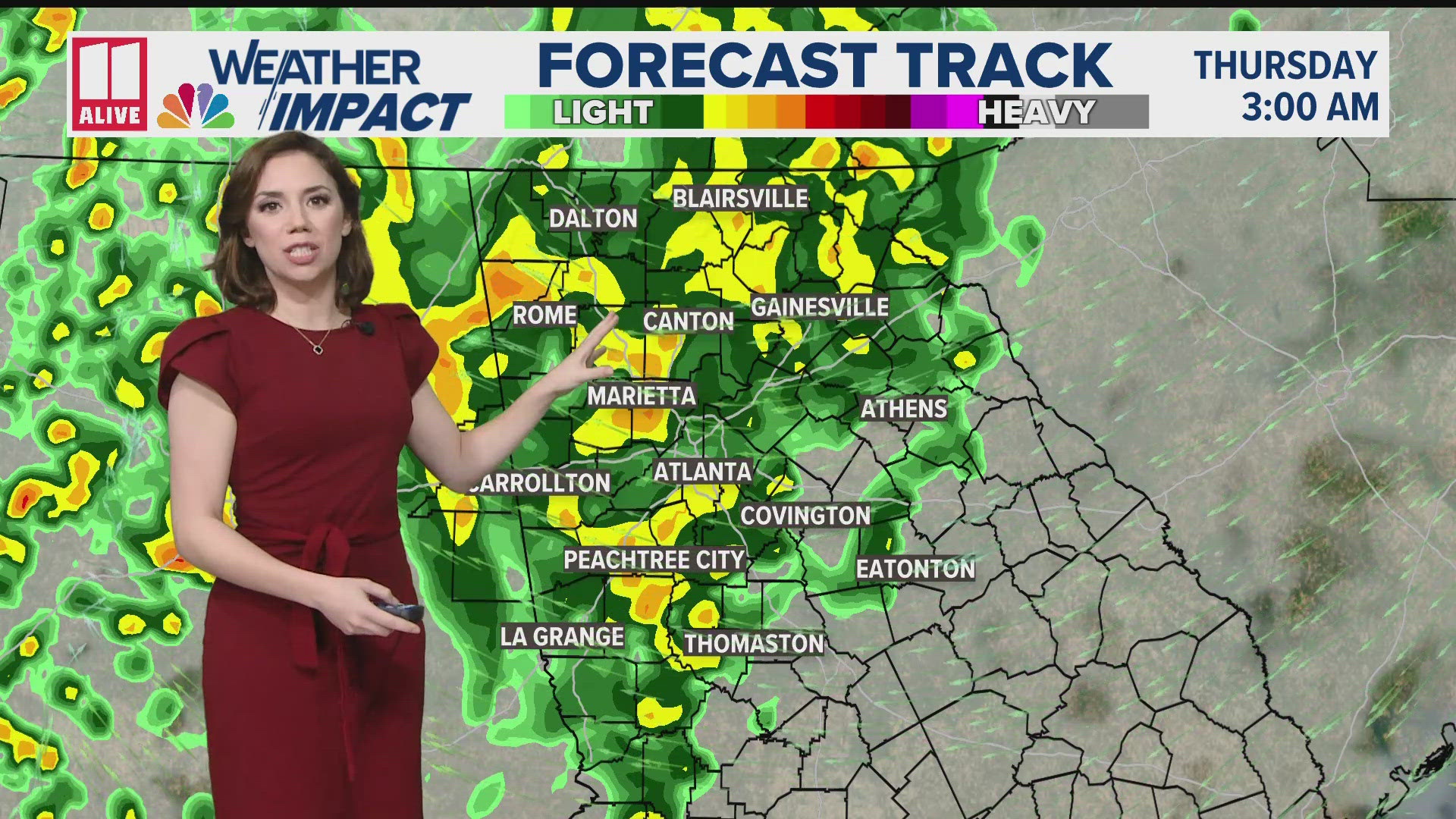 Dry and sunny skies expected Tuesday. Rain on the way for mid-week.