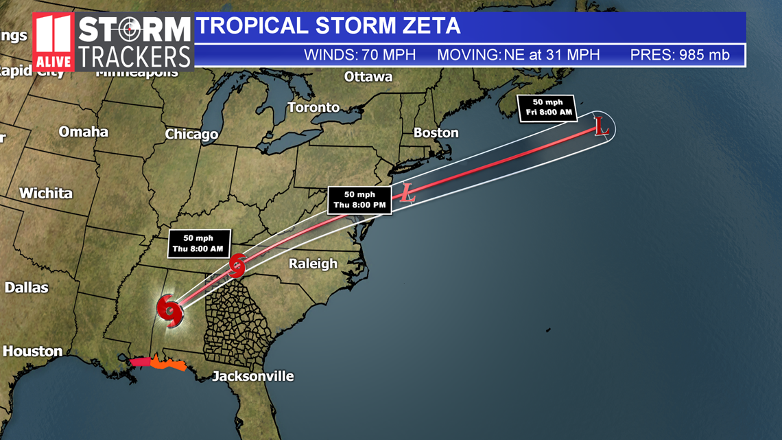 Zeta upgraded to hurricane, impacts