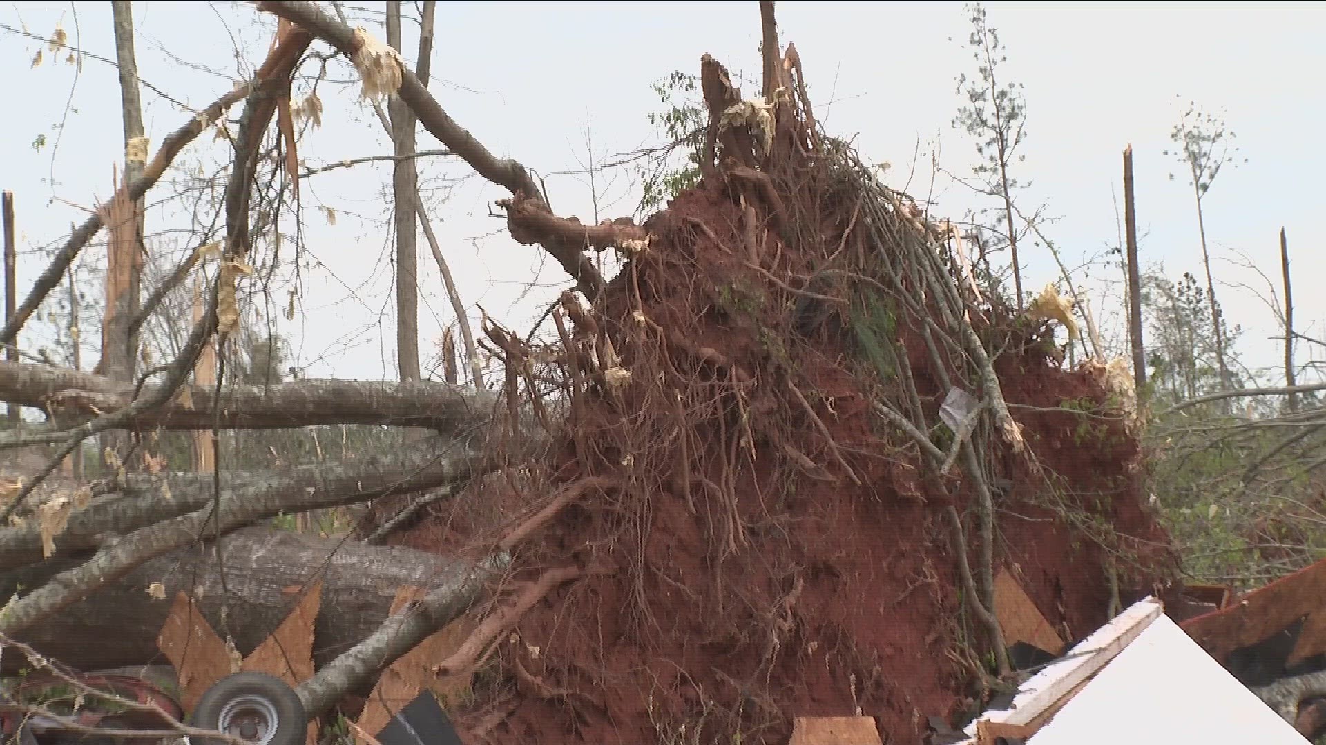 Gov. Kemp confirmed that an EF-3 tornado hit the area Sunday morning.
