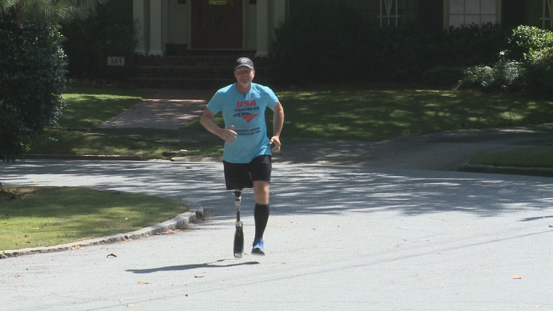 AJC Peachtree Road Race Man who lost leg running on the blade's edge