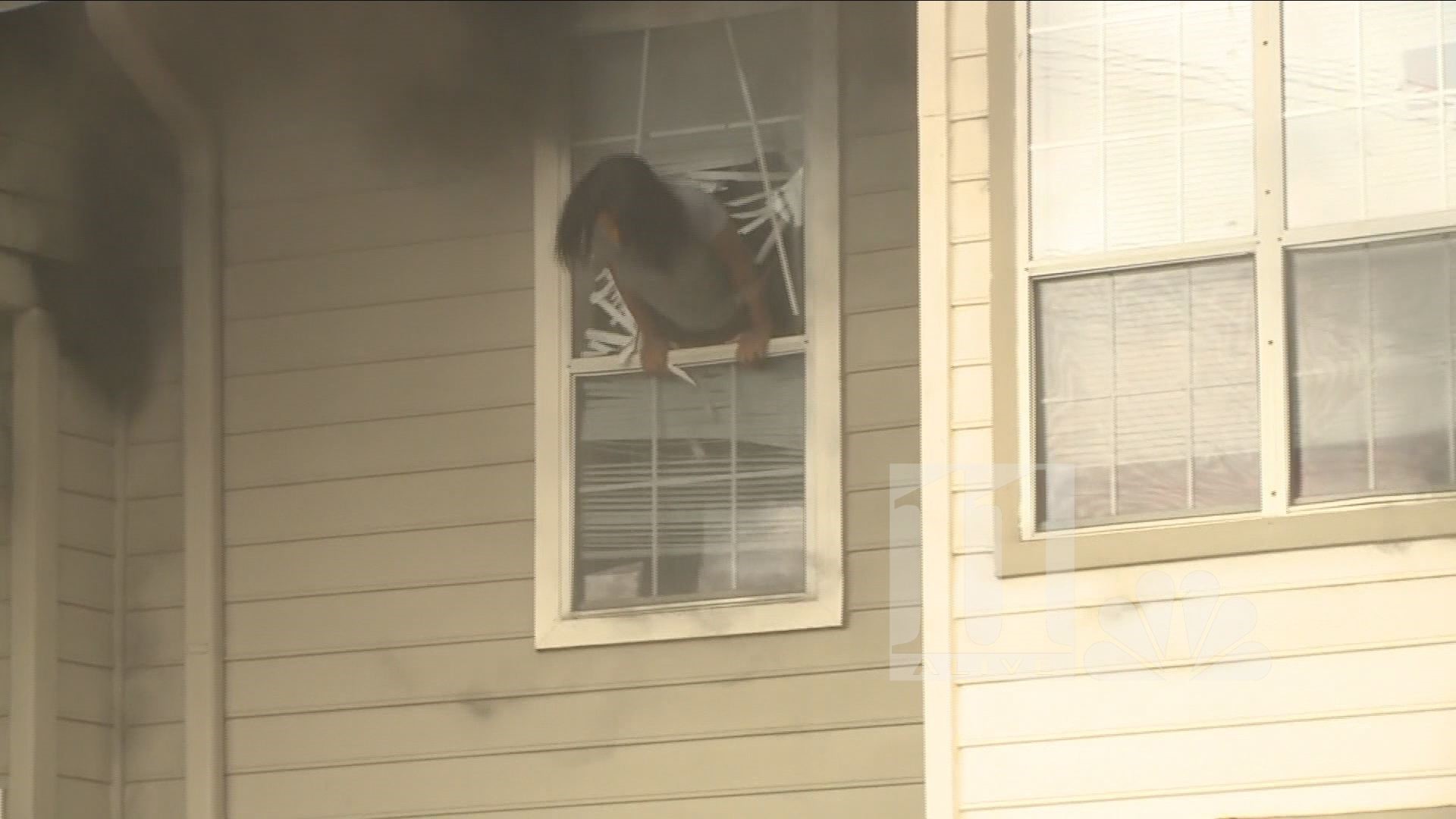 VIDEO: 2 children jump from window to escape fire | 11alive.com