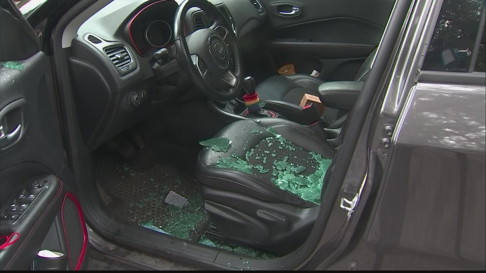 Atlanta Police responded to Vedado Way on Sunday morning where 18 vehicles "sustained damaged windows," they said.