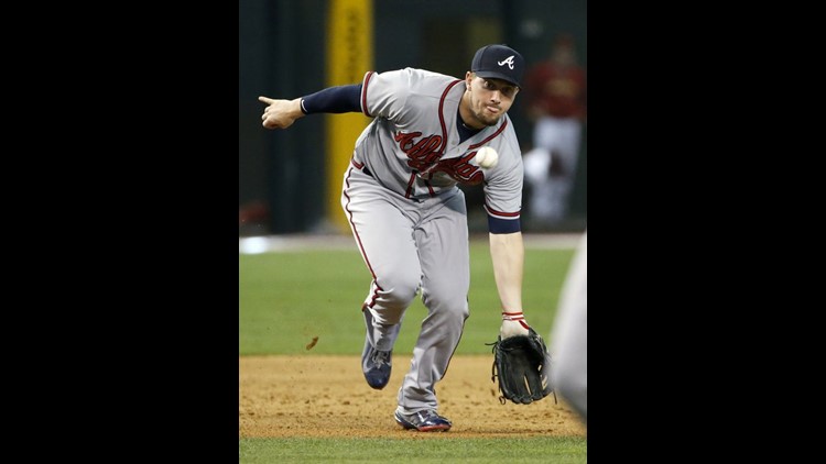 Atlanta Braves' A.J. Pierzynski hits a 2-RBI home run to tie the