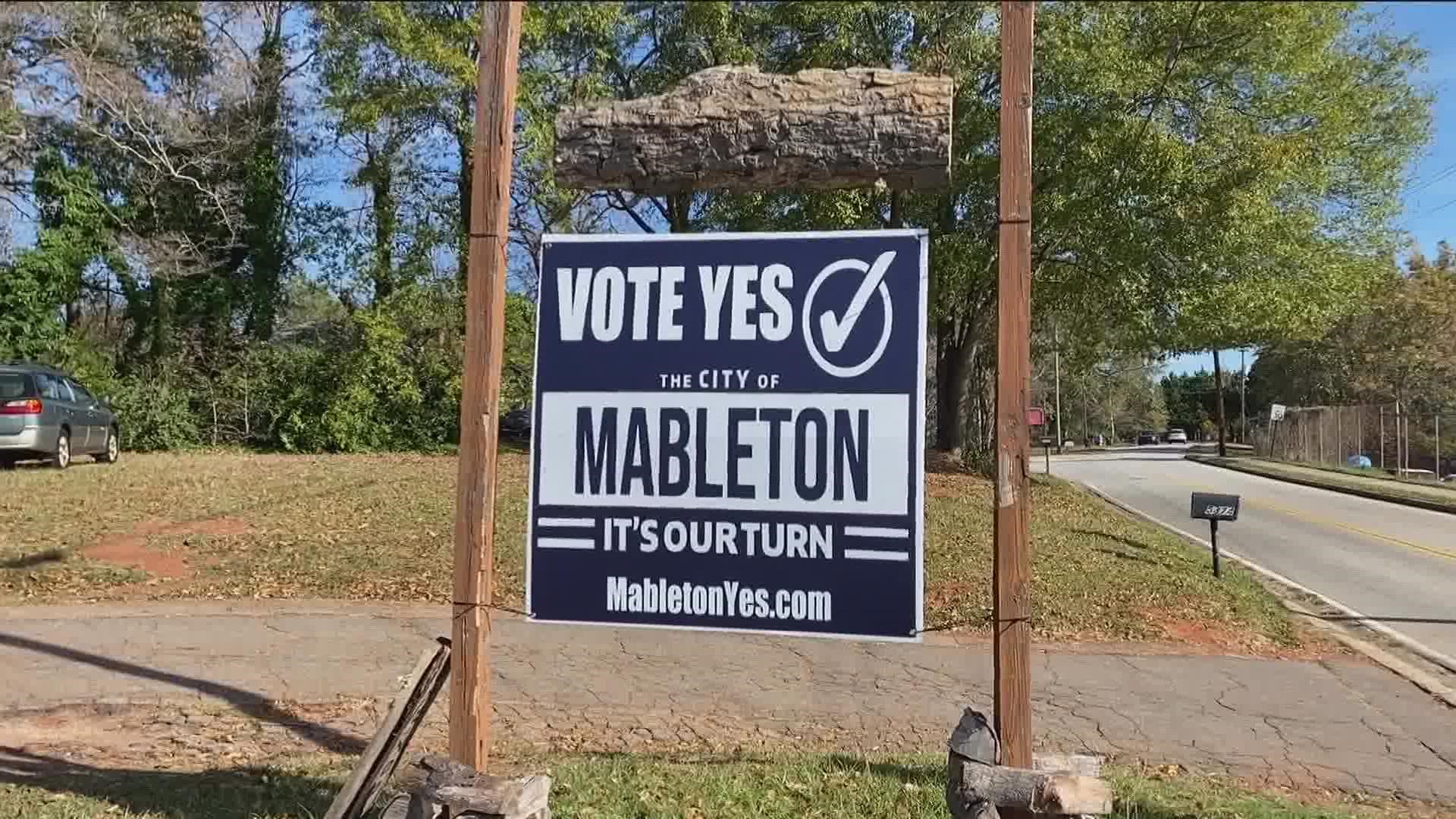 Mableton is going to become a city next year, voters decided.