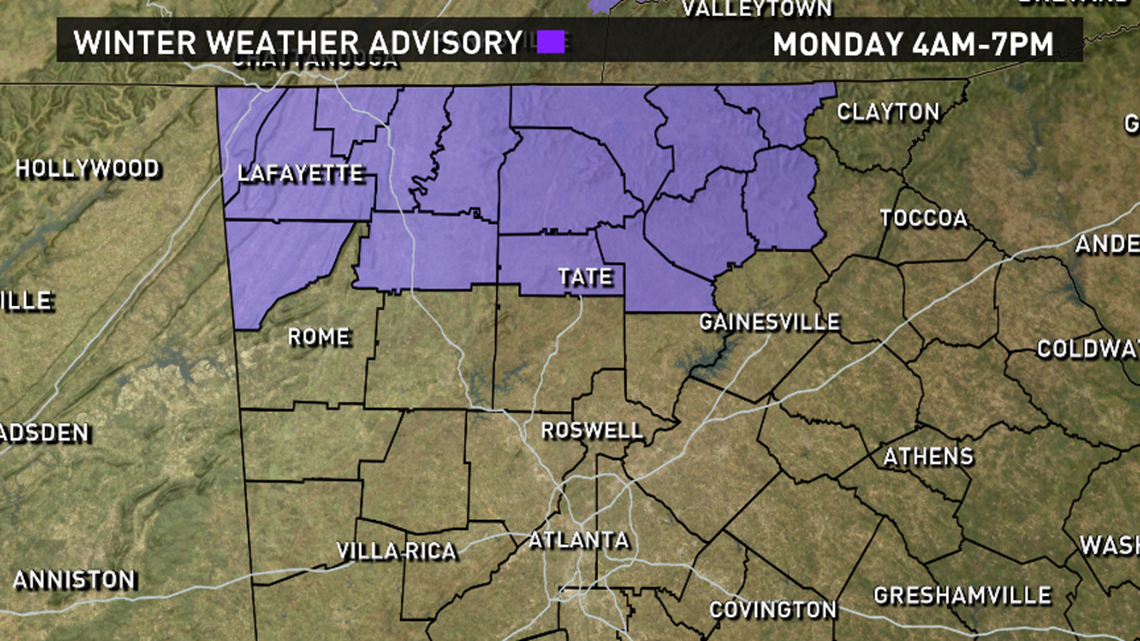 Winter Weather Advisory issued for north Georgia | 11alive.com