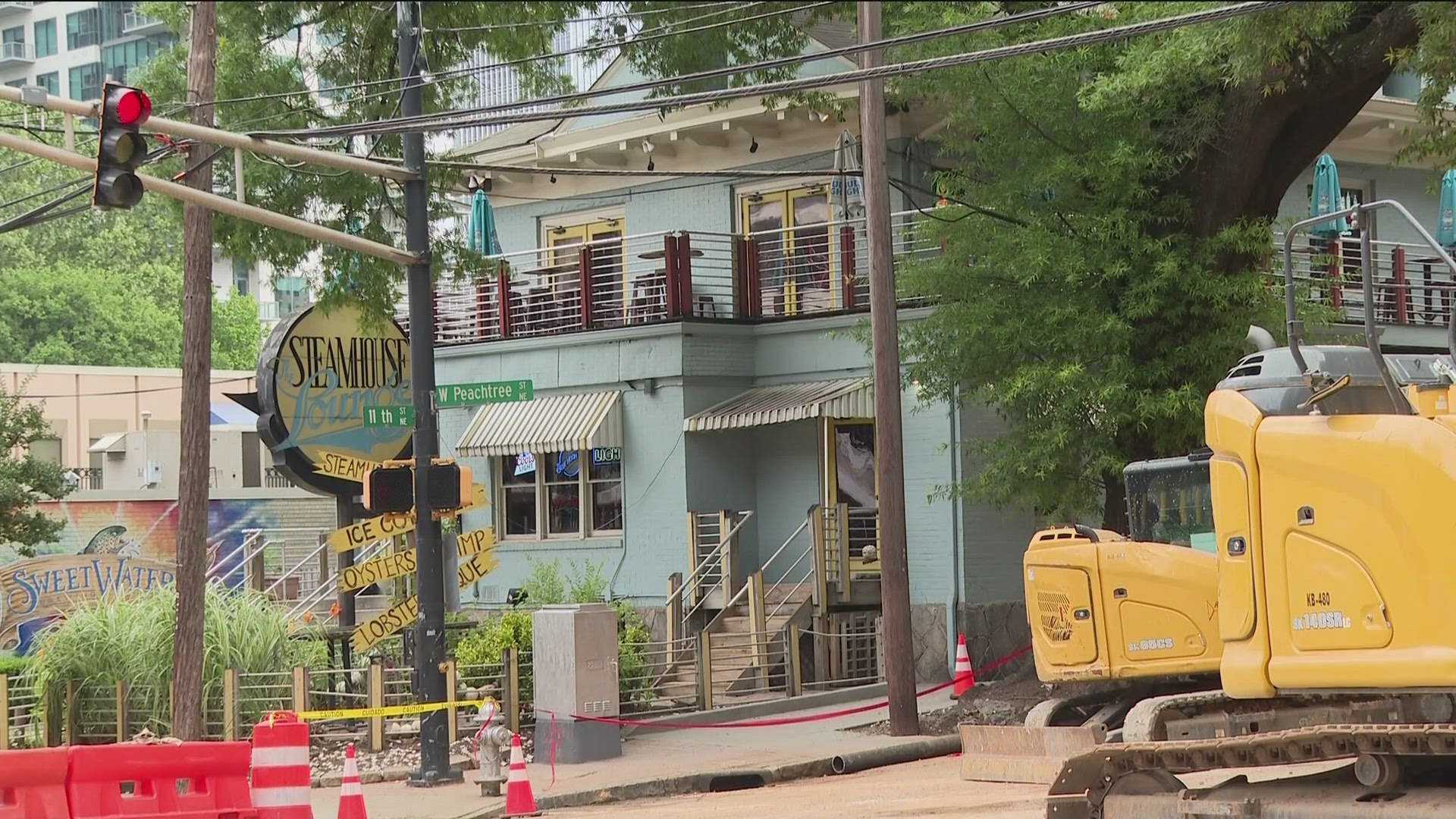 Several local businesses suffering from the effects of the Atlanta water main breaks near 11th and West Peachtree have lost thousands in business and damages.