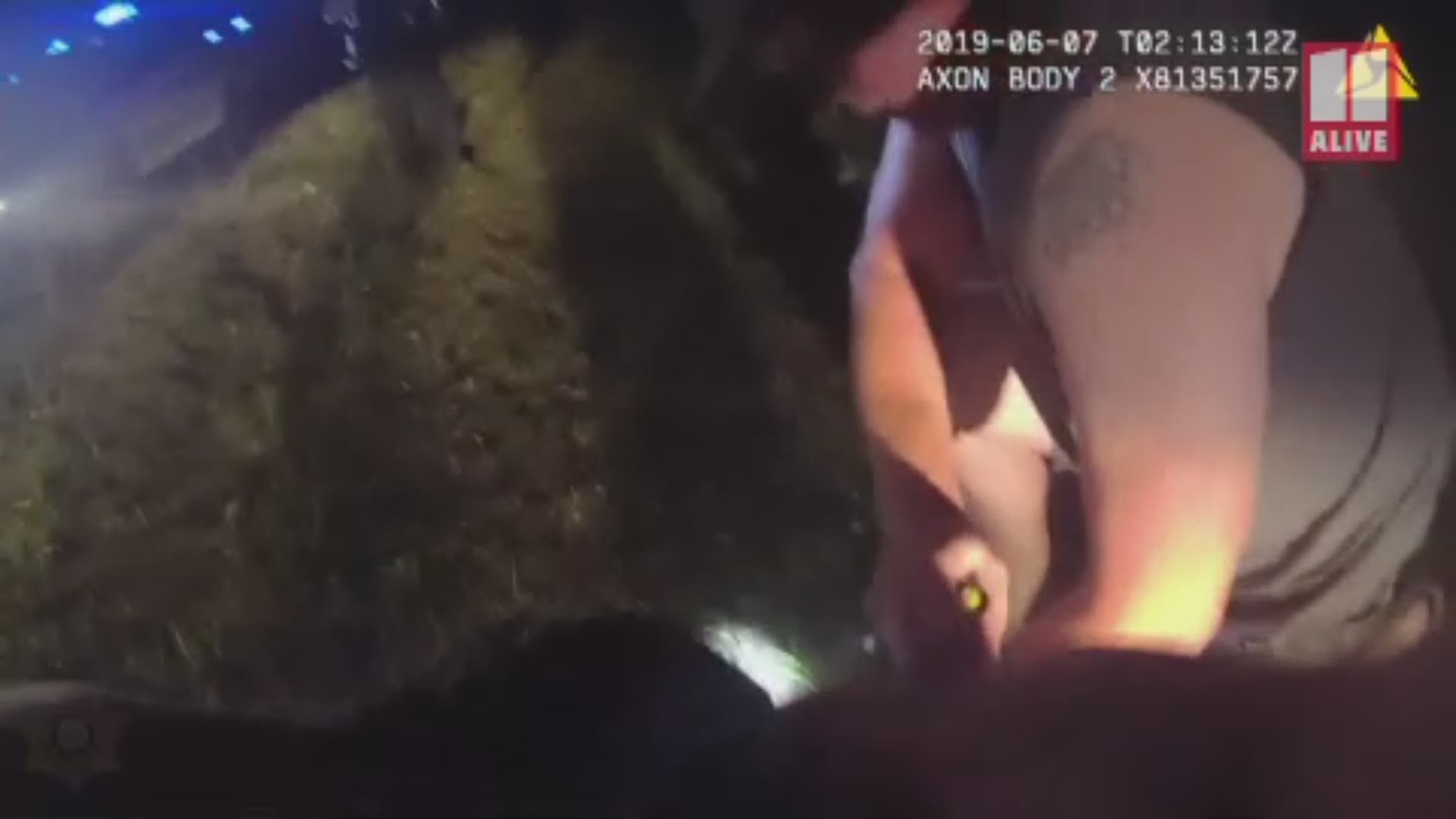 Forsyth County Sheriff's Department released body camera video showing the moment they rescued a baby from a plastic bag in the woods on June 6.