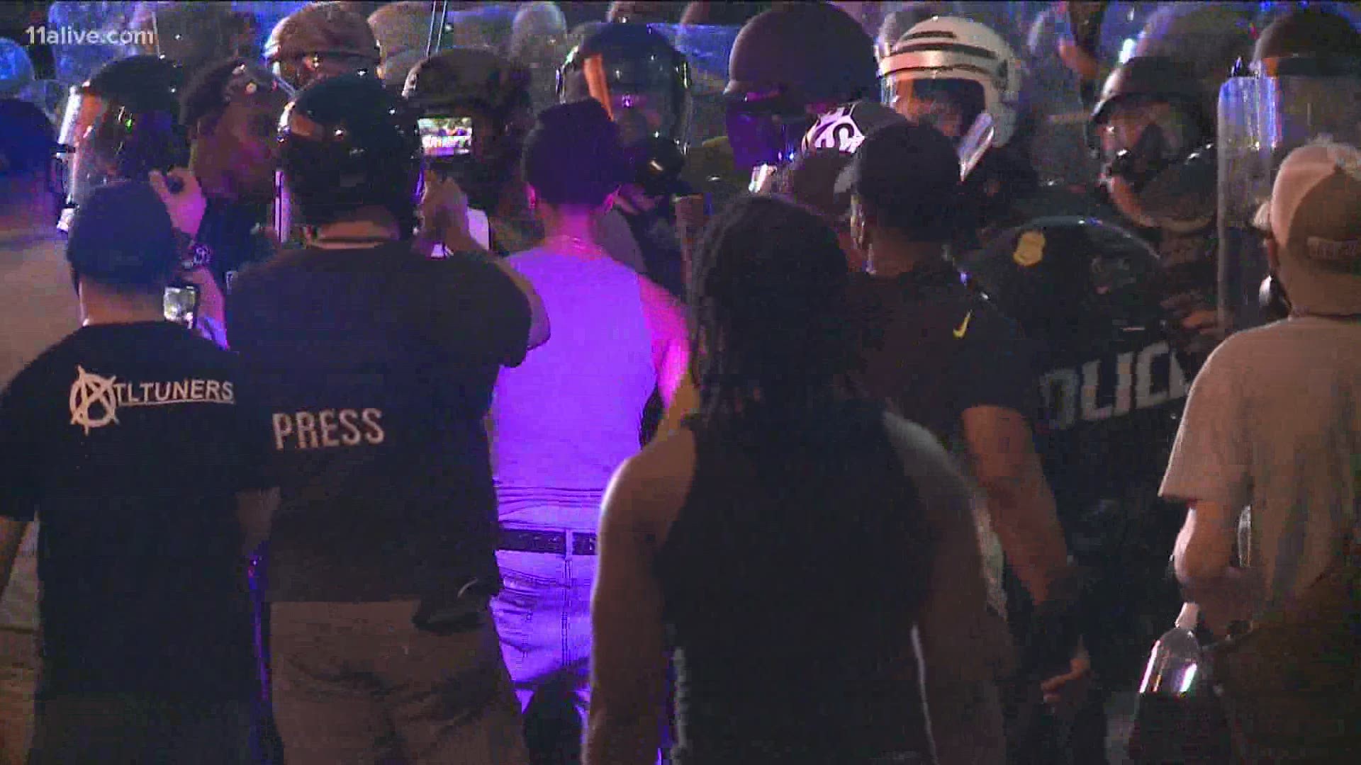 Atlanta saw its seventh consecutive night of protests on Thursday.