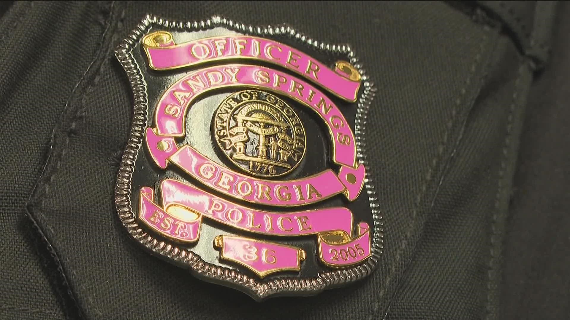 The Sandy Springs Police Department is showing its support for breast cancer survivors and loved ones lost to the disease.
