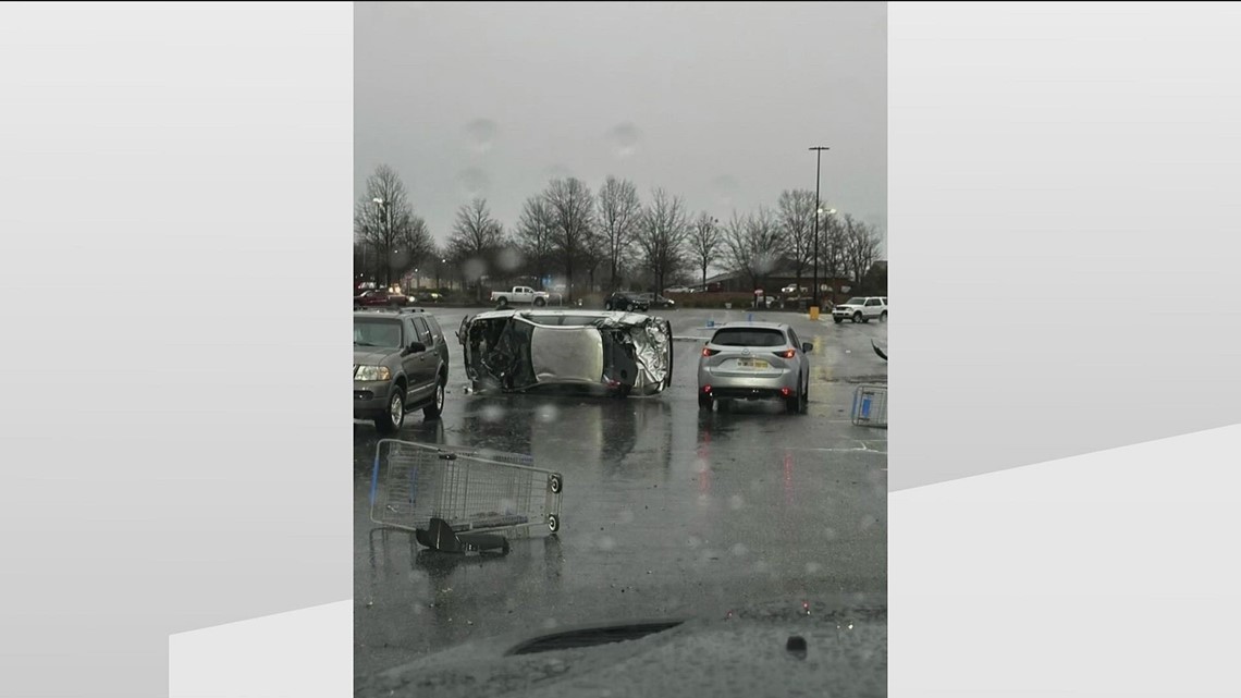 Cars flipped, trees down, structures damaged behind Griffin storm