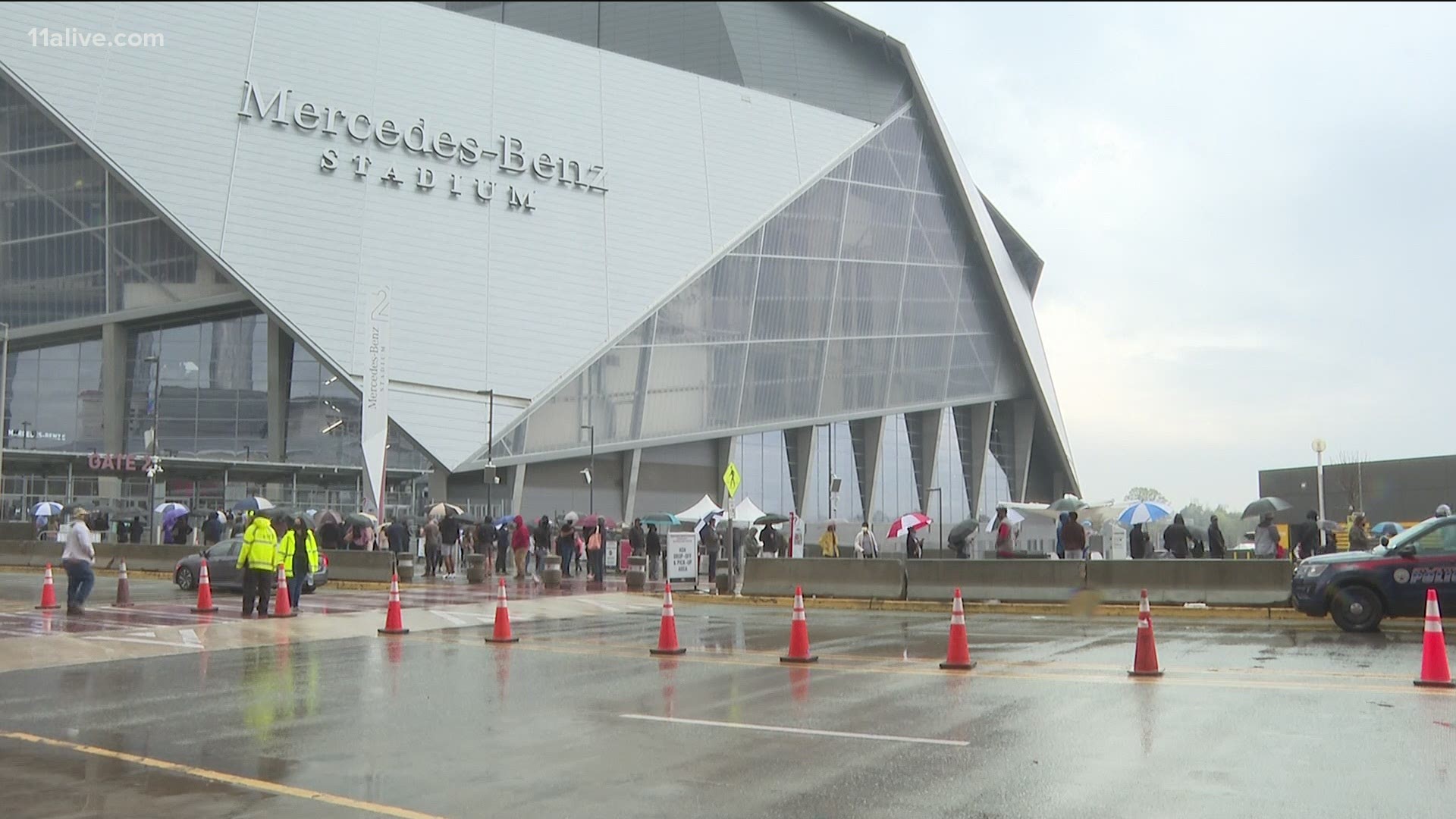 One of the largest sites is at Mercedes-Benz Stadium