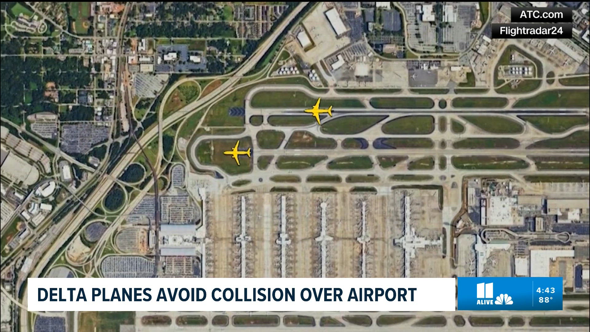 Close Up Example FAA investigating close call between 2 delta planes | 11alive.com