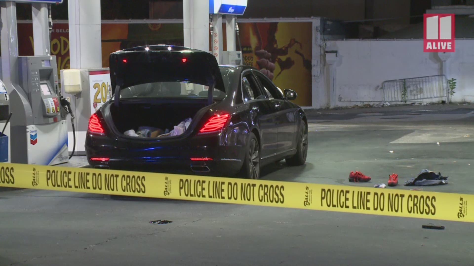 Atlanta Police said a would-be victim shot and killed an alleged robber at a gas station on 10th Street in midtown Atlanta early Sunday morning.
