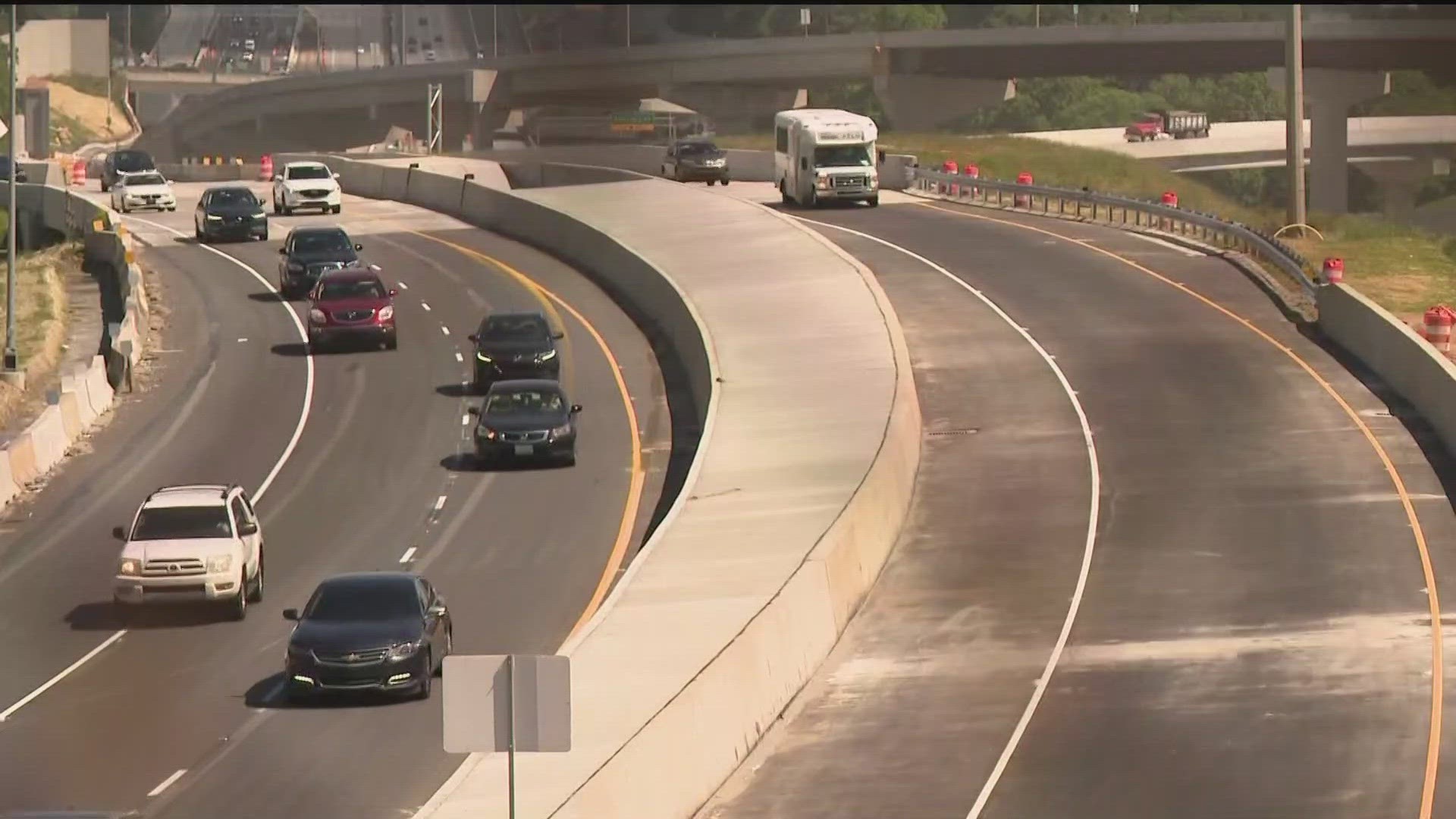 GDOT said it's put up barriers to guide drivers to merge onto the connector safely.