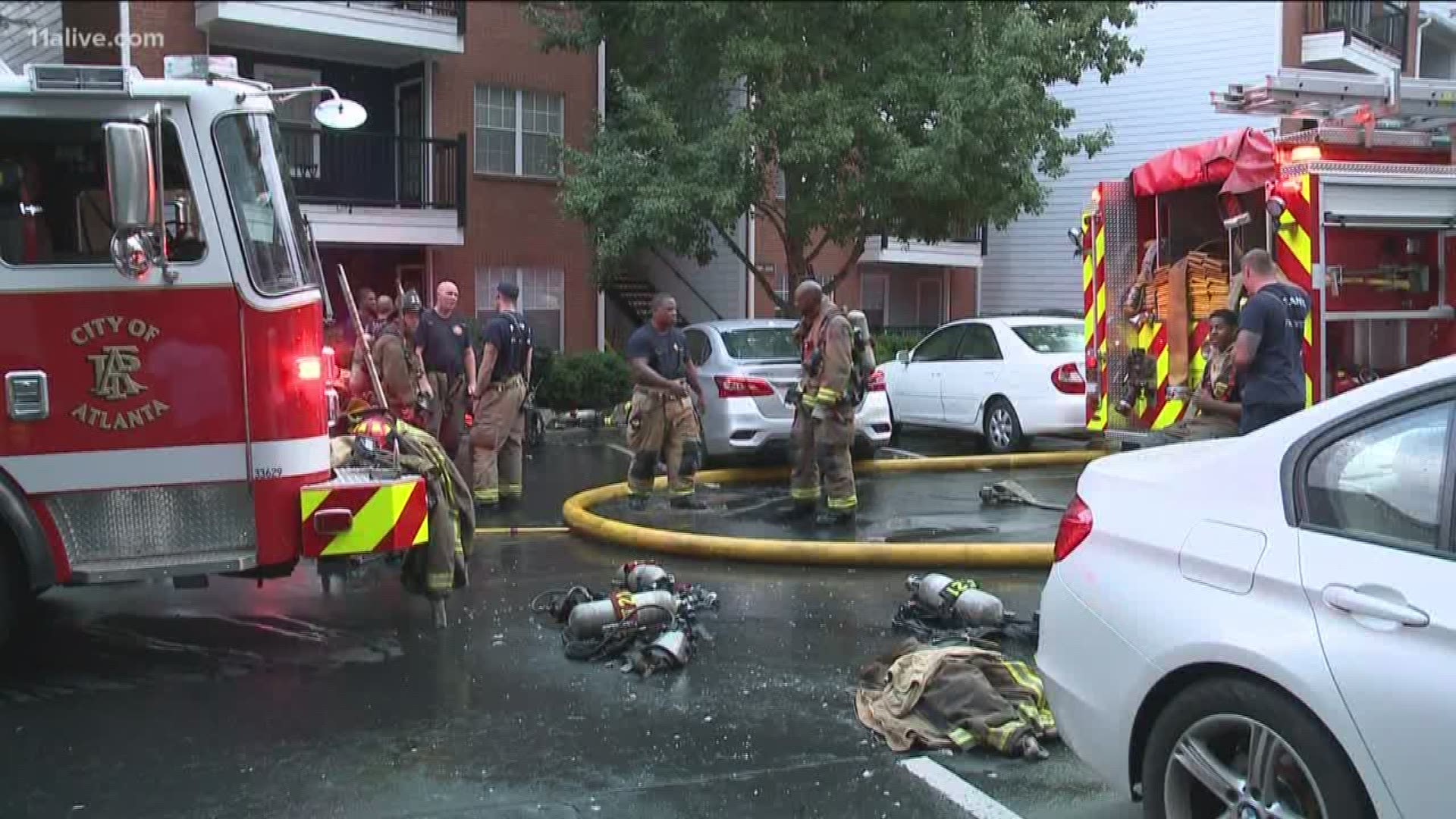 Falling debris sends Atlanta firefighter to hospital | 11alive.com