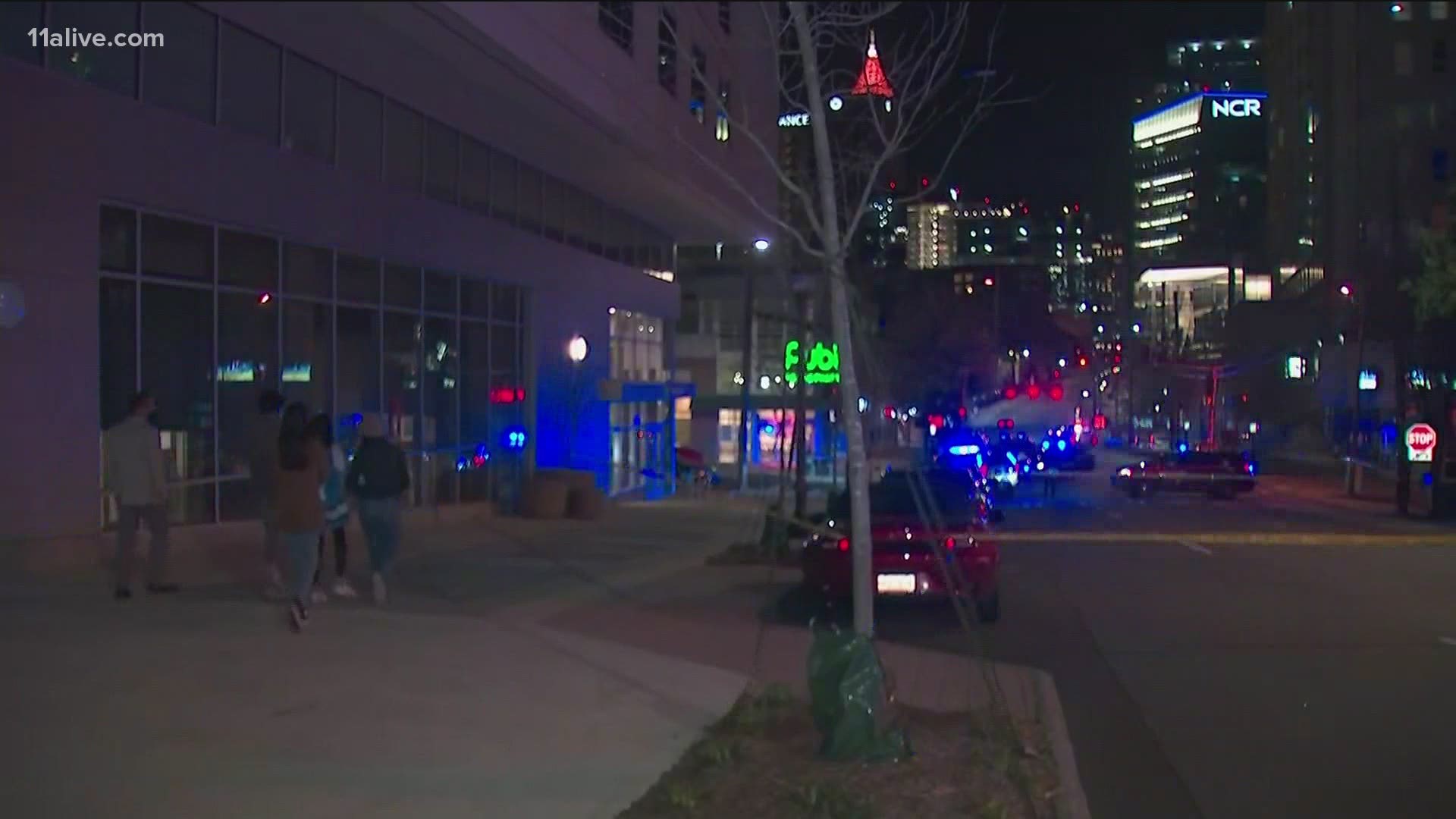 There was a heavy police presence on the 900 block of Spring St. in Midtown Atlanta early Friday morning.