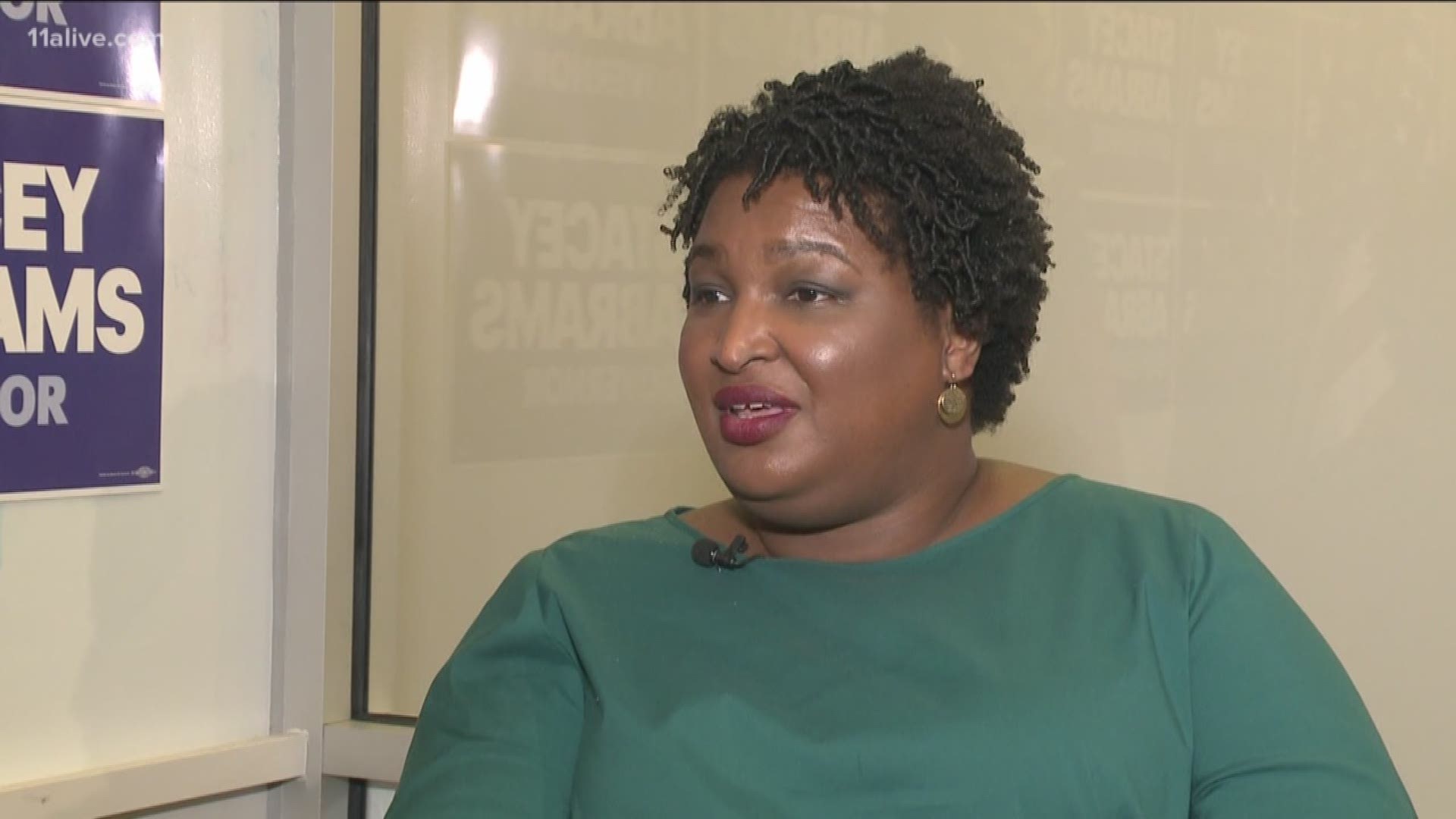 Abrams sat down with 11Alive just one day after stepping out of the race for governor - and making a fiery speech about the actions of her opponent, Brian Kemp.