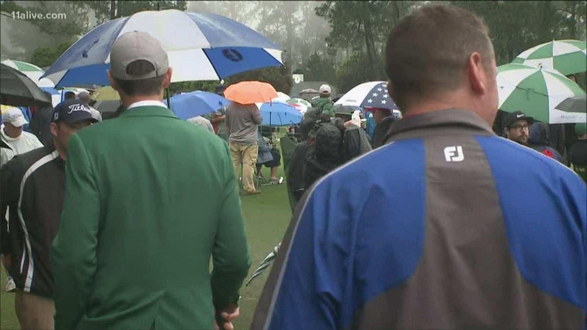 Players and patrons had to evacuate Augusta National due to the threat of lightning.