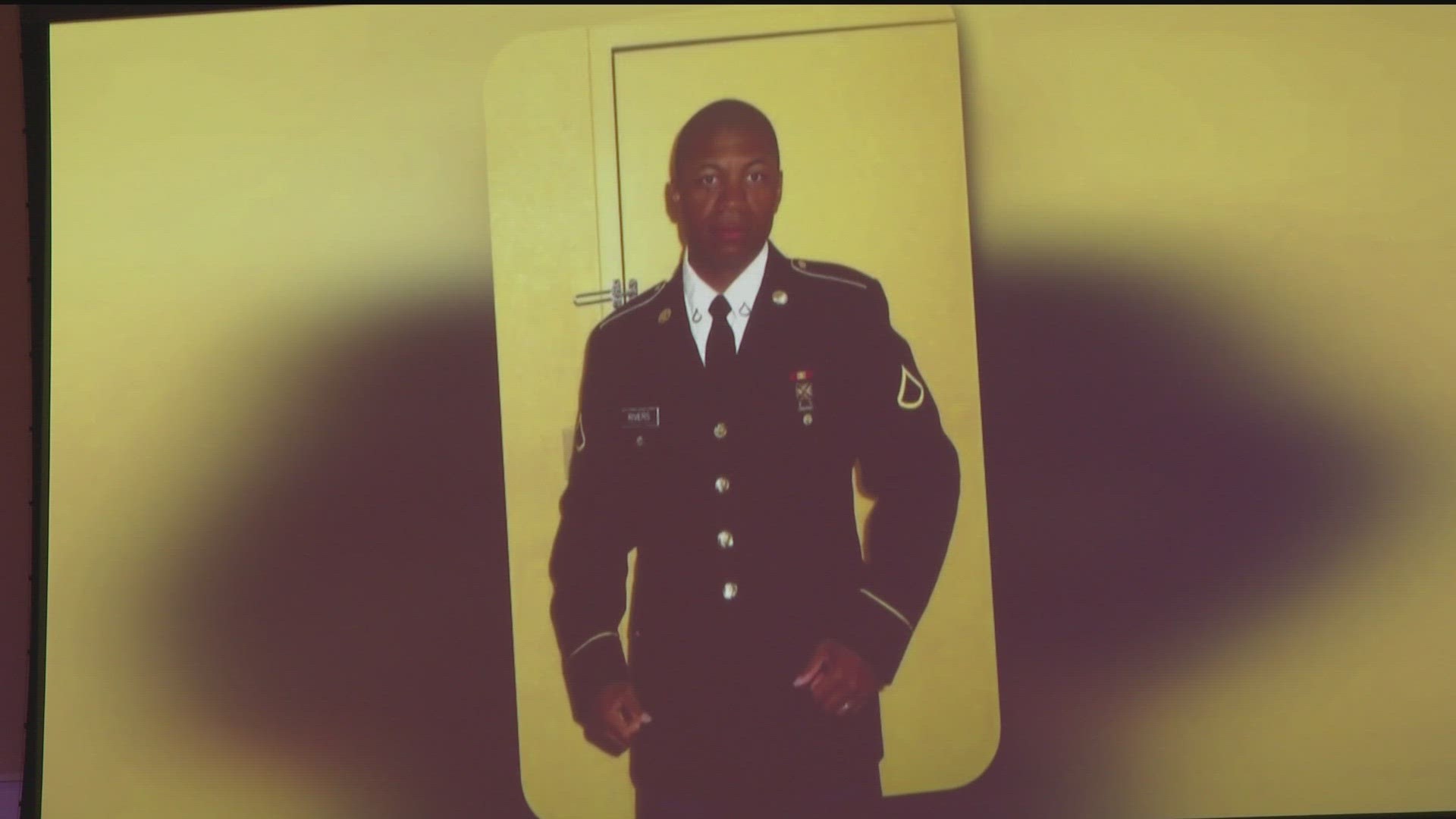 The funeral service for Sgt. Rivers was held at 10 a.m. at Tabernacle Baptist Church in Carrollton. After the service, a procession traveled to Canton for a private