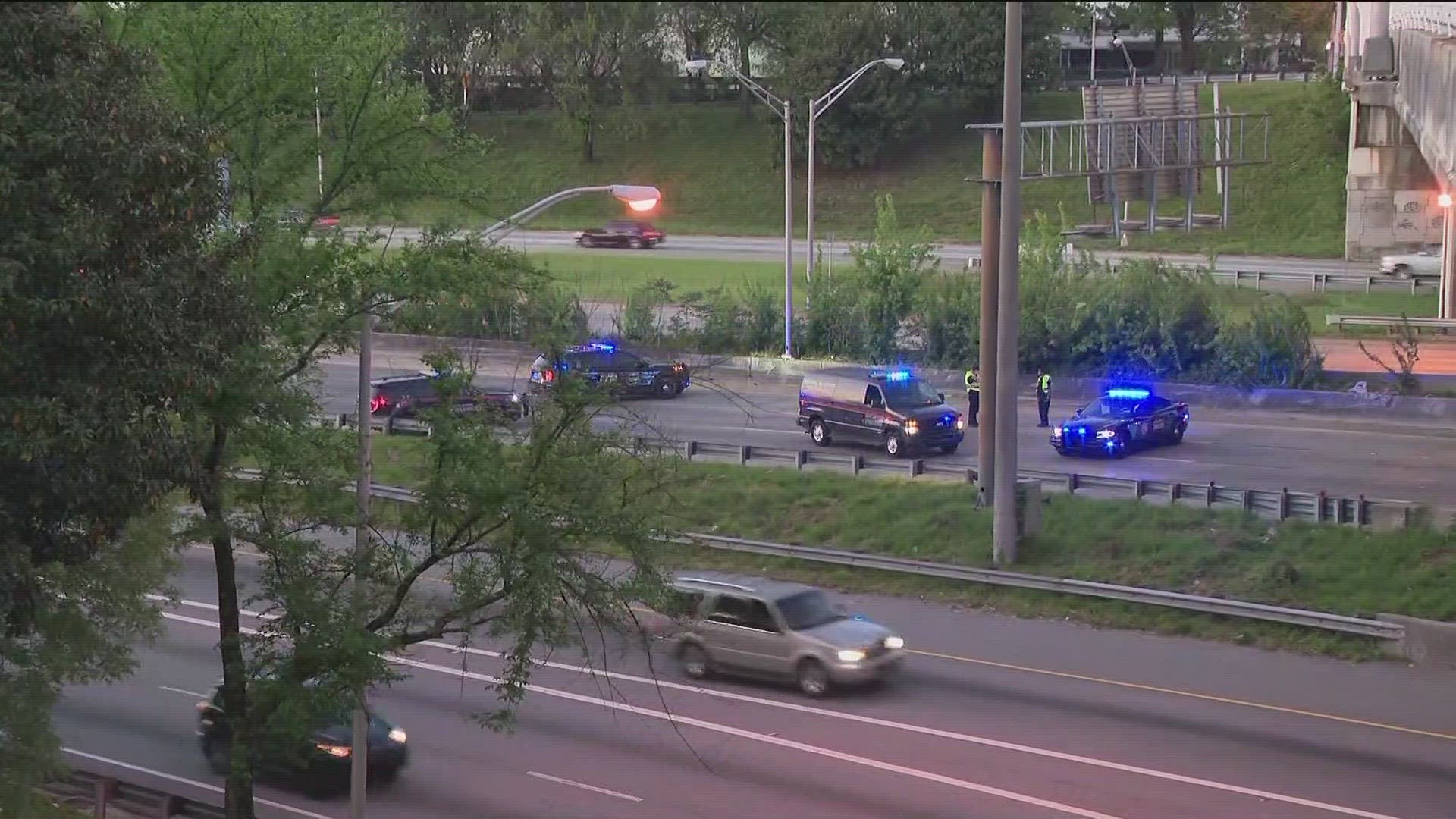 All lanes of I-20 westbound are blocked at Windsor Street due after a pedestrian was struck and killed Wednesday morning.