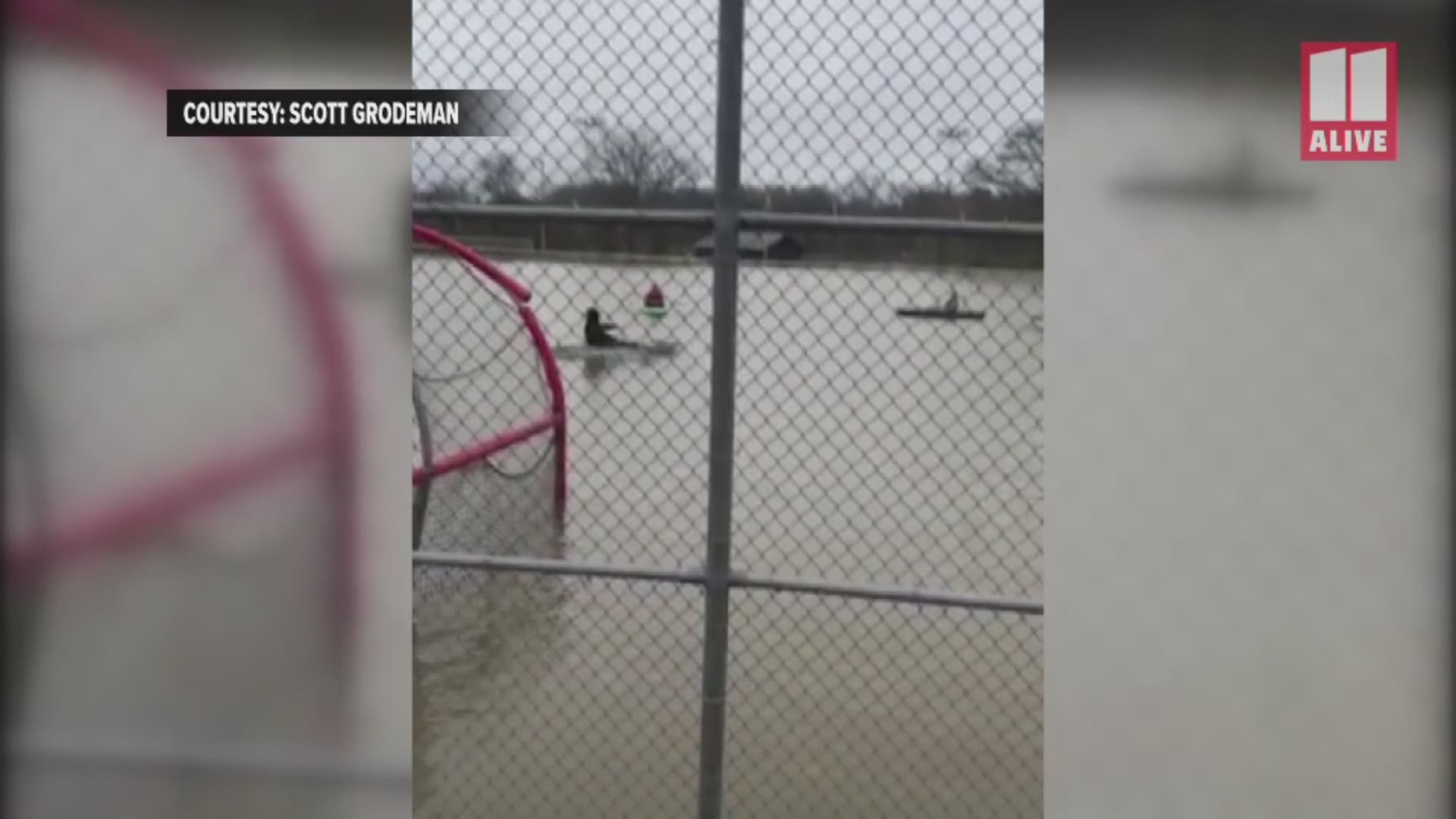 They didn't let a little - actually a lot - of rain stop them from practicing. What was your excuse! (Video by Scott Grodeman)