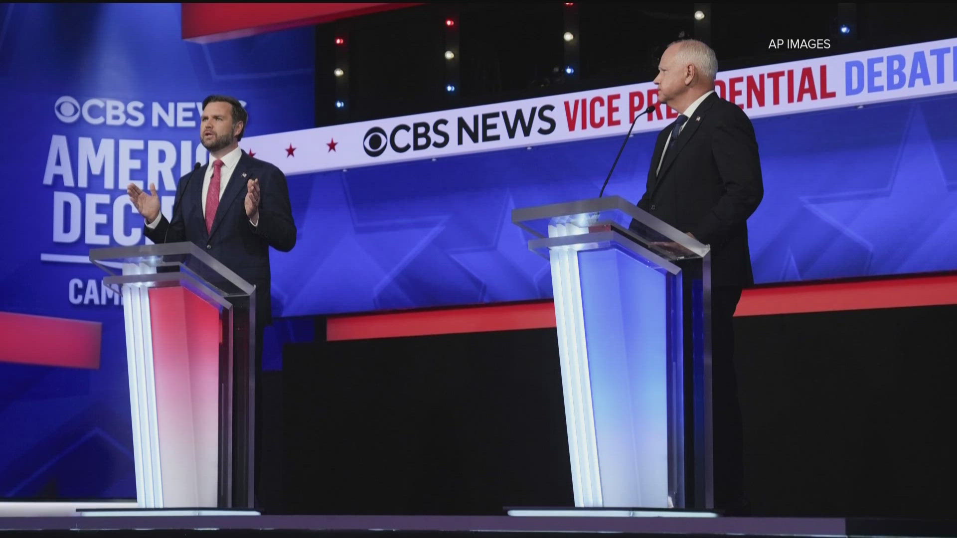 The vice presidential hopefuls sparred over the violence in the Middle East, climate change and immigration.