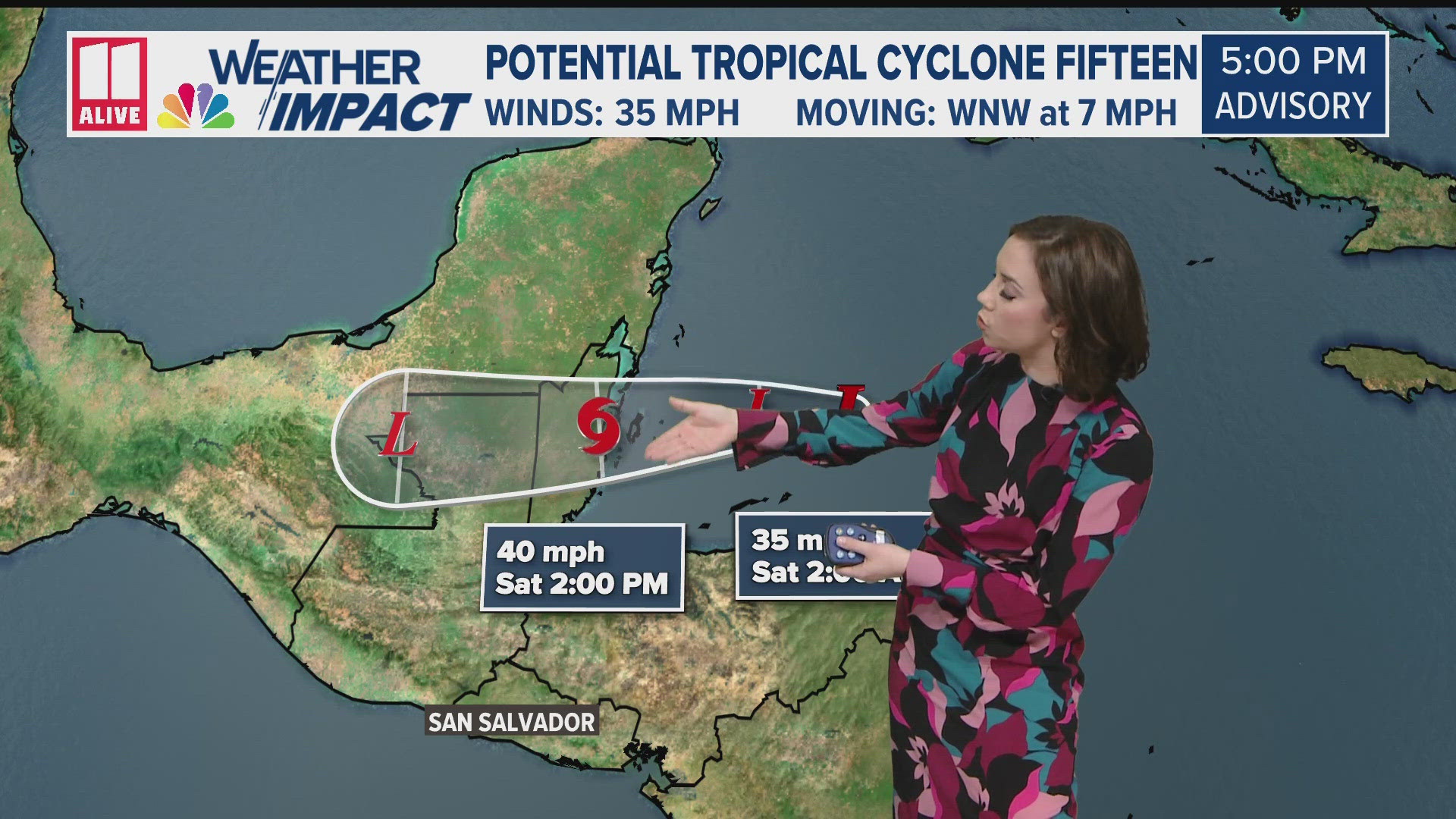 Heavy rain will move into Belize and the Yucatan Peninsula this weekend