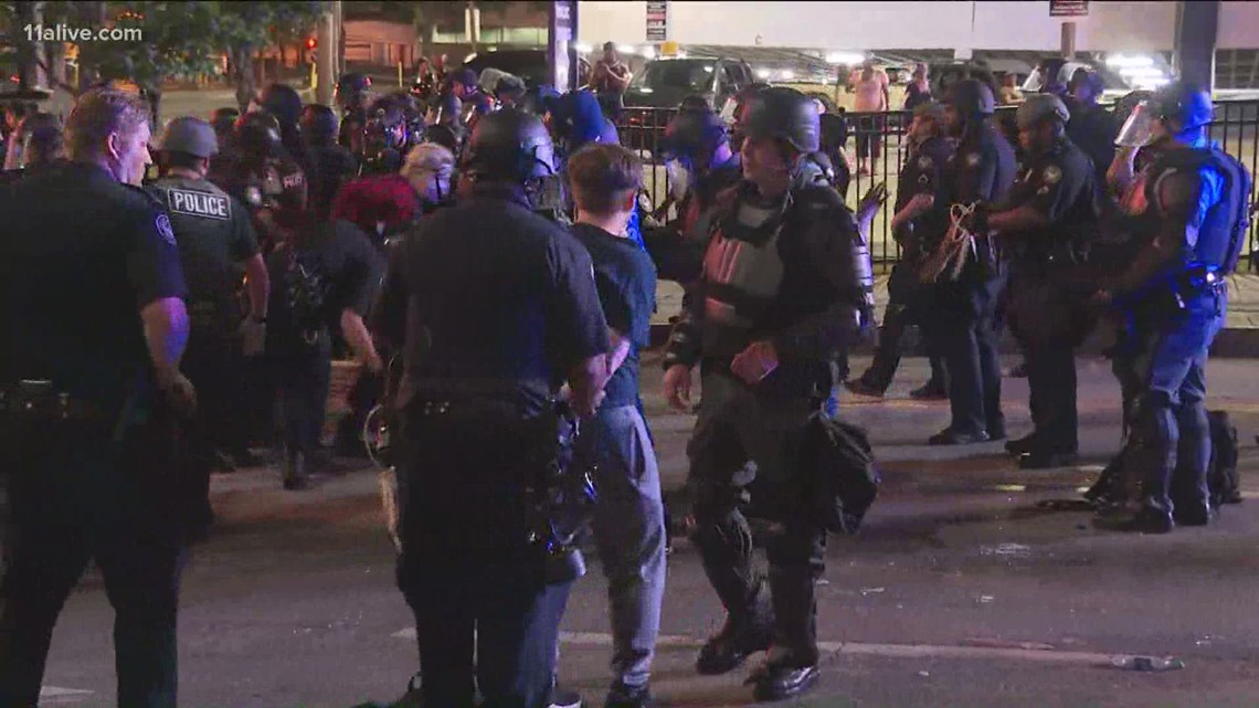 Protesters arrested overnight as violence continues in downtown Atlanta ...