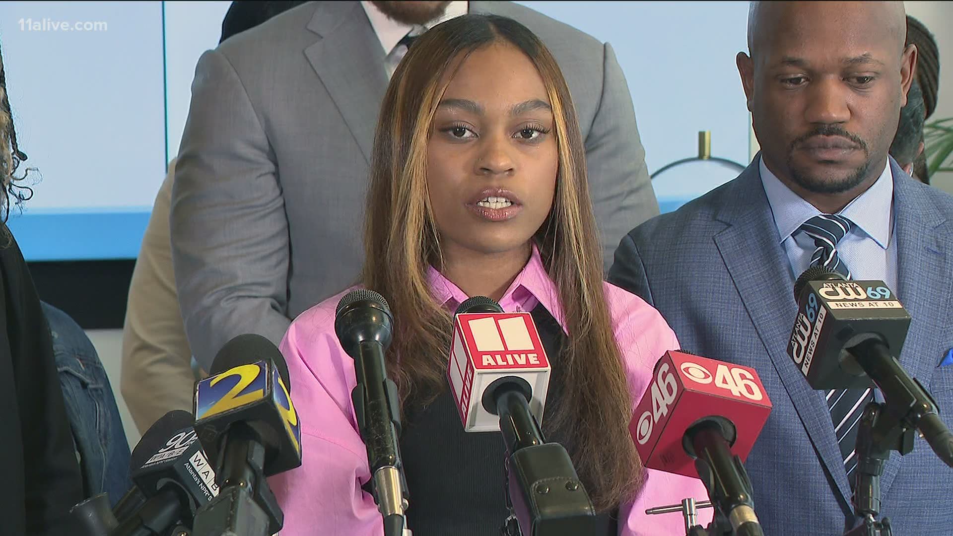 Taniyah Pilgrim and Messiah Young described  the lingering trauma inflicted on the two young college students when they were dragged out of a car and tased.