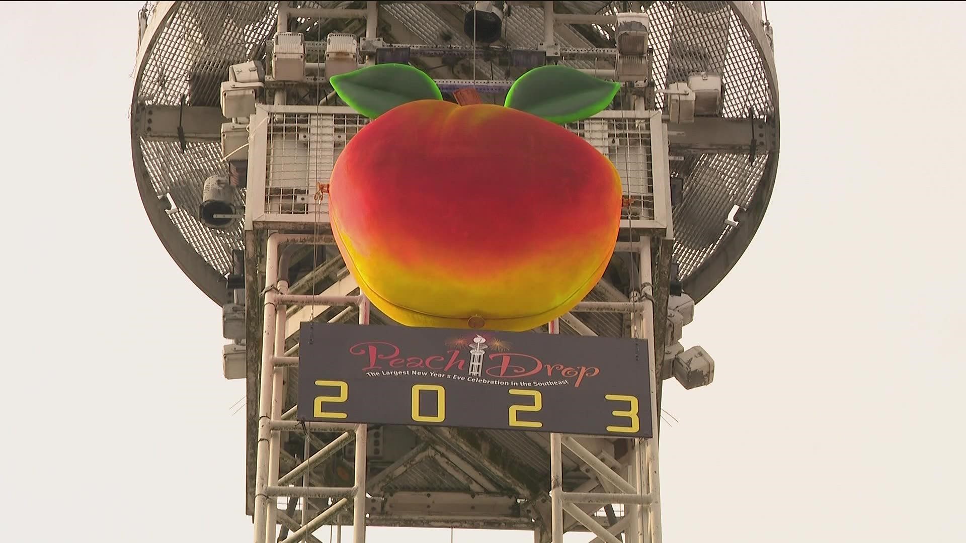 Peach Drop in Atlanta Countdown to 2023