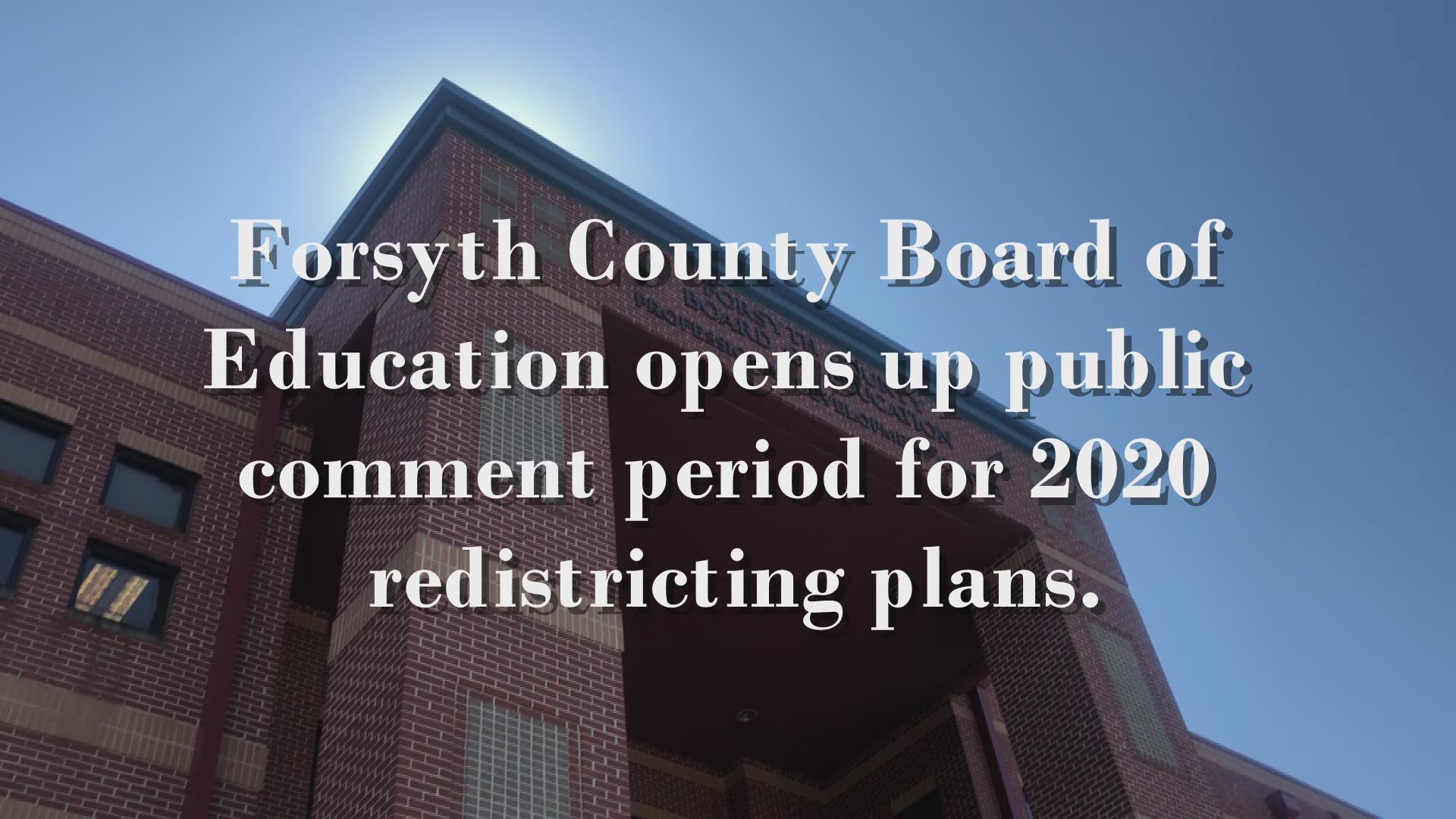 Video of Forsyth County redistricting draft plan.