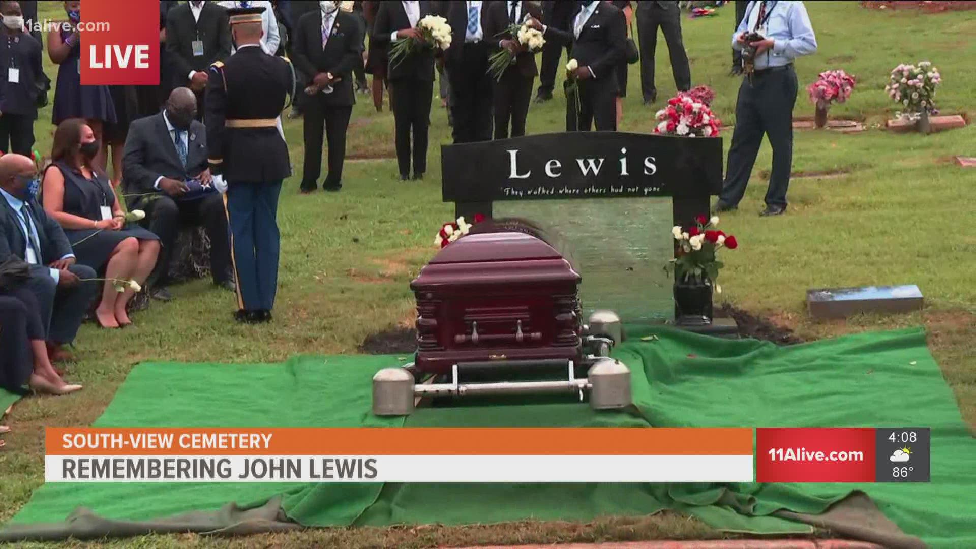 Lewis is being buried at South-View Cemetery.
